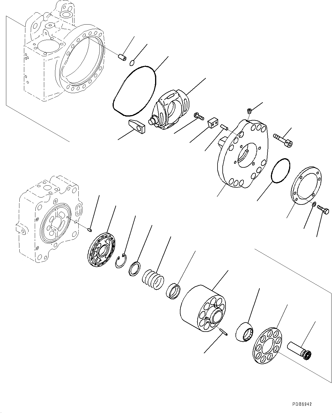 Схема запчастей Komatsu PC700LC-8E0 - ПОРШЕНЬ НАСОС, ВНУТР. ЧАСТИ, NO. НАСОС (/) (№-) ПОРШЕНЬ НАСОС