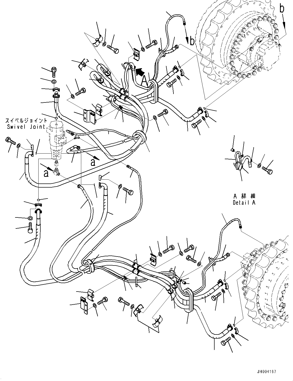 Схема запчастей Komatsu PC700LC-8E0 - ХОД ТРУБЫ, МОТОР ХОДА ТРУБЫ (№-) ХОД ТРУБЫ