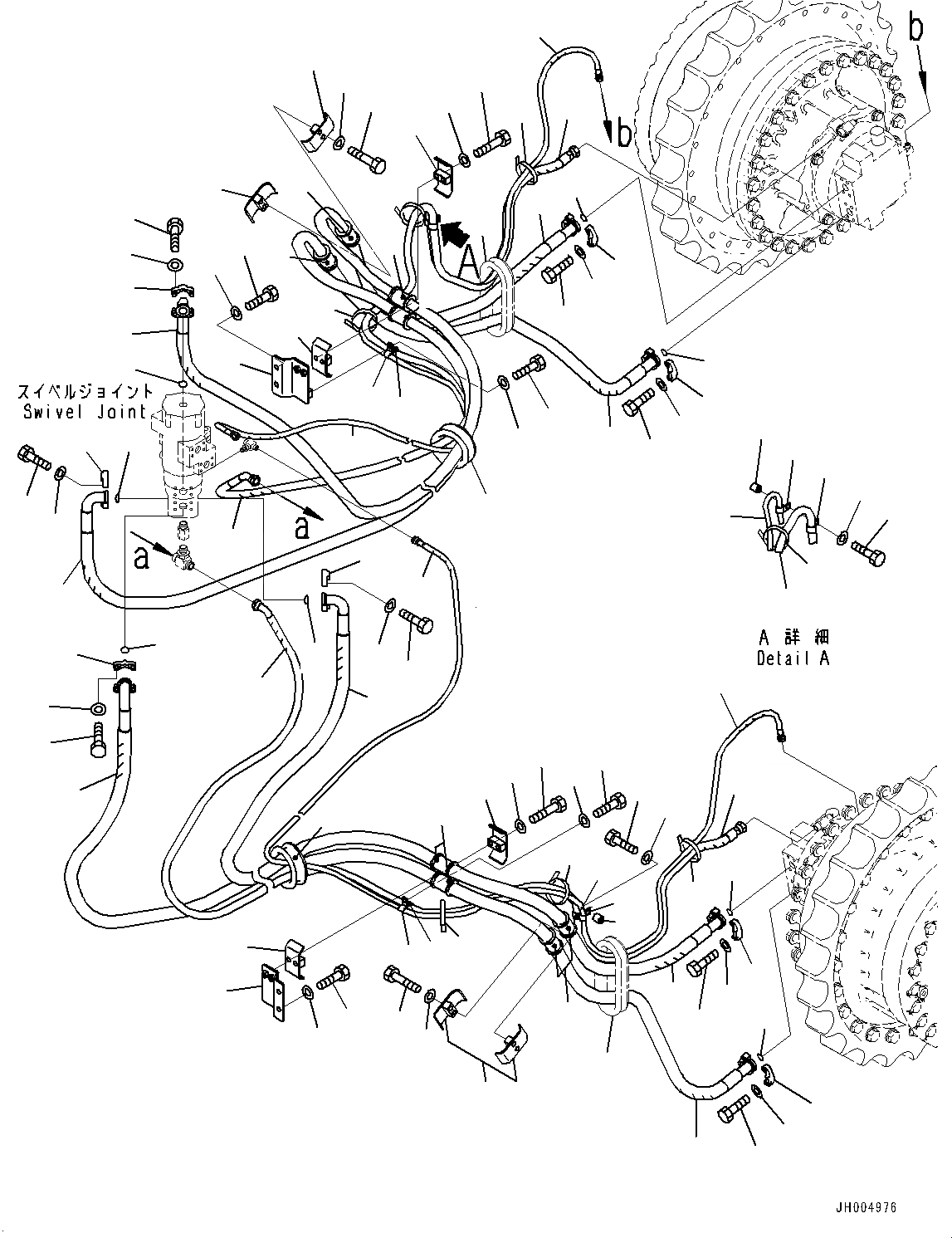 Схема запчастей Komatsu PC700LC-8E0 - ХОД ТРУБЫ, МОТОР ХОДА ТРУБЫ (№-) ХОД ТРУБЫ