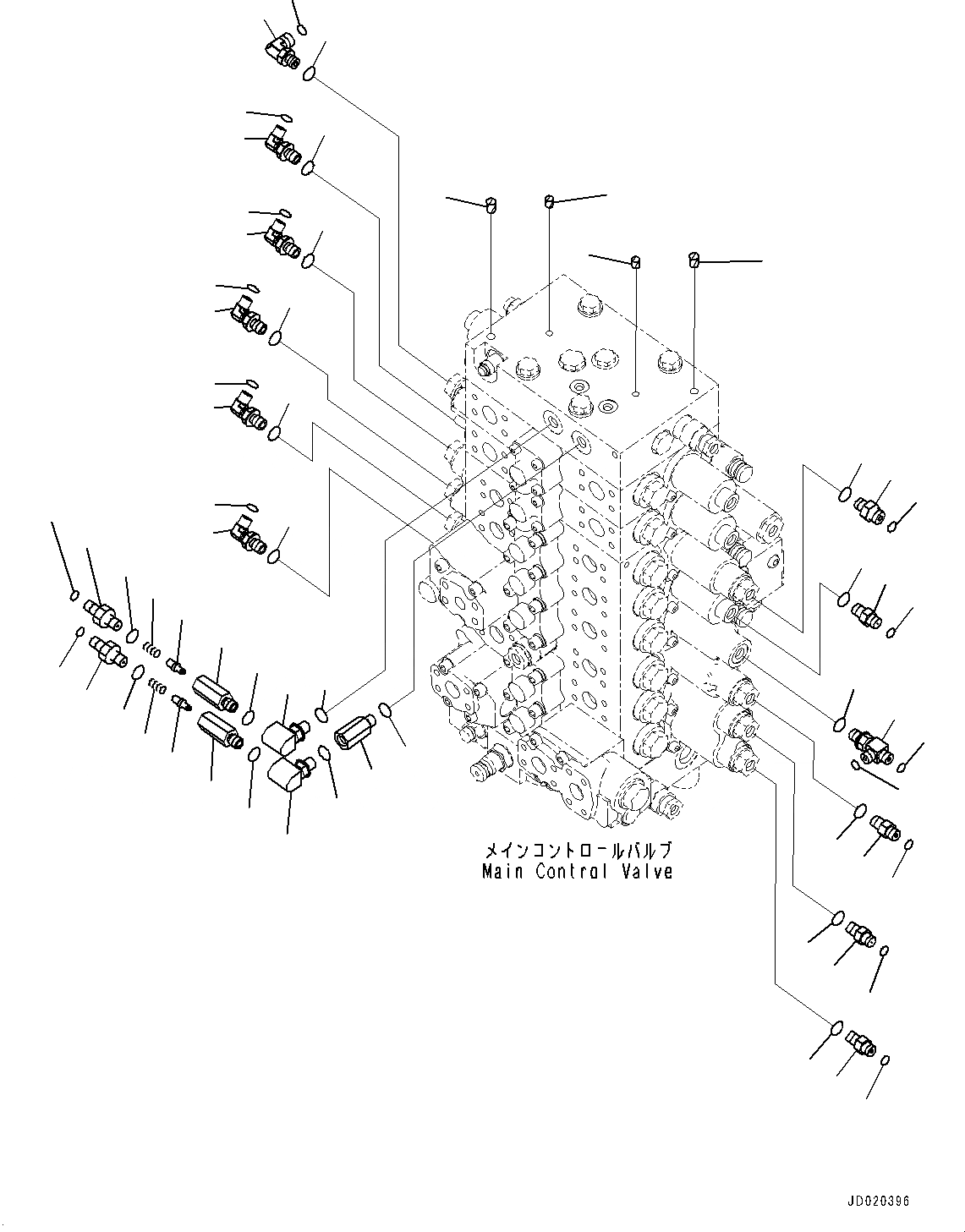 Схема запчастей Komatsu PC200LC-8 - УПРАВЛЯЮЩ. КЛАПАН, СОЕДИНИТЕЛЬН. ЧАСТИ (/) (№-) УПРАВЛЯЮЩ. КЛАПАН, -АКТУАТОР