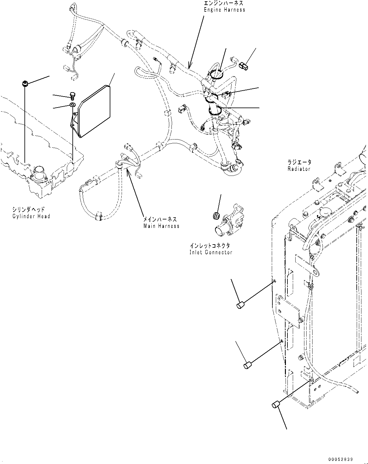 Схема запчастей Komatsu PC200LC-8 - КОНДИЦ. ВОЗДУХА (№-) КОНДИЦ. ВОЗДУХА, БЕЗ КАБИНЫ ОБОГРЕВАТЕЛЬ.