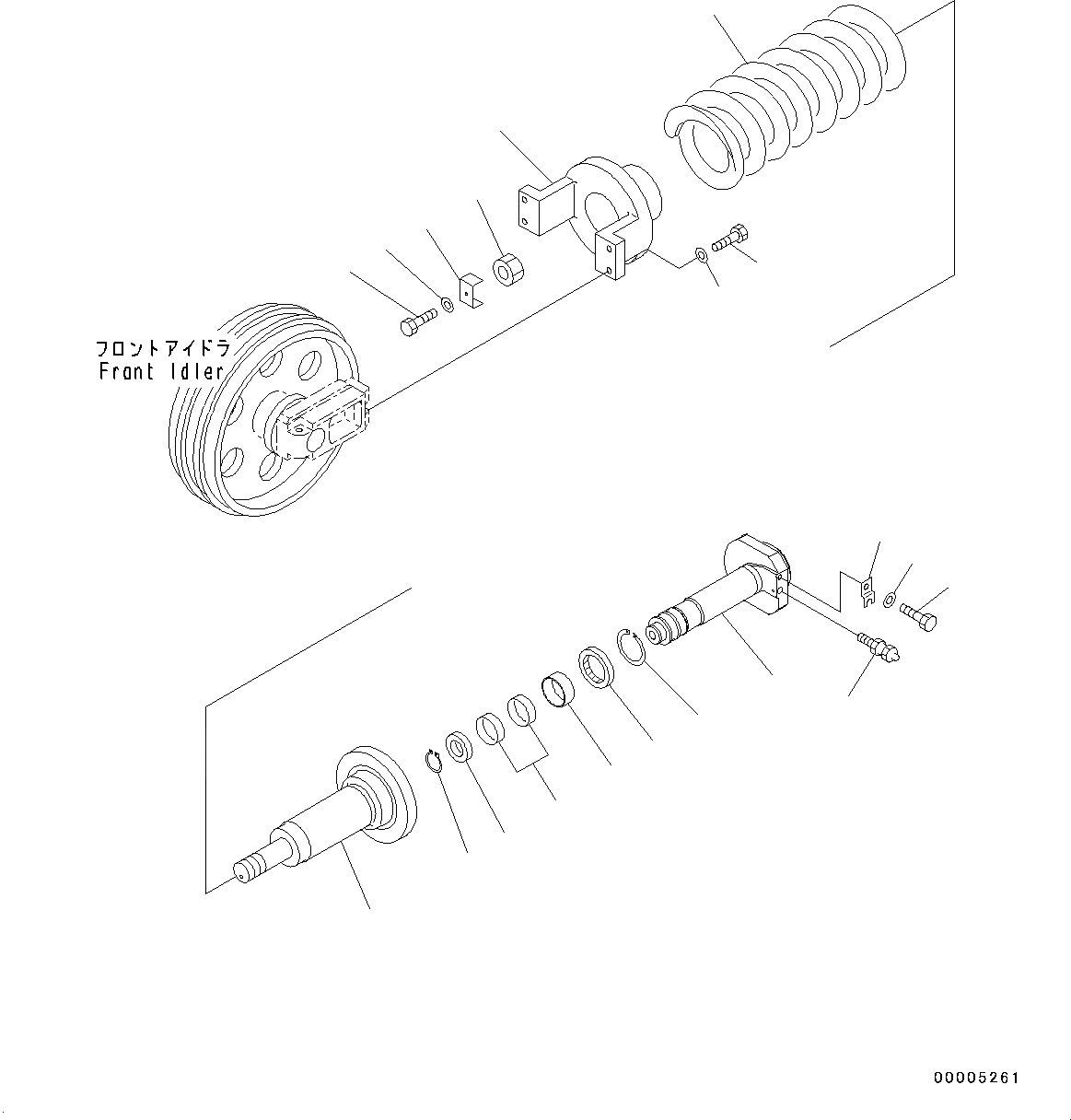 Схема запчастей Komatsu PC200LC-8 - ПЕРЕДН. ЛЕНИВЕЦ И ОПОРНЫЙ ЭЛЕМЕНТ ЛЕНИВЦА, ОПОРНЫЙ ЭЛЕМЕНТ ЛЕНИВЦА (№-) ПЕРЕДН. ЛЕНИВЕЦ И ОПОРНЫЙ ЭЛЕМЕНТ ЛЕНИВЦА, С RUSTЗАЩИТА SPRING, УРОВЕНЬ , ДЛЯ СЕВ. АМЕРИКИ, ДЛЯ АВСТРАЛИИ