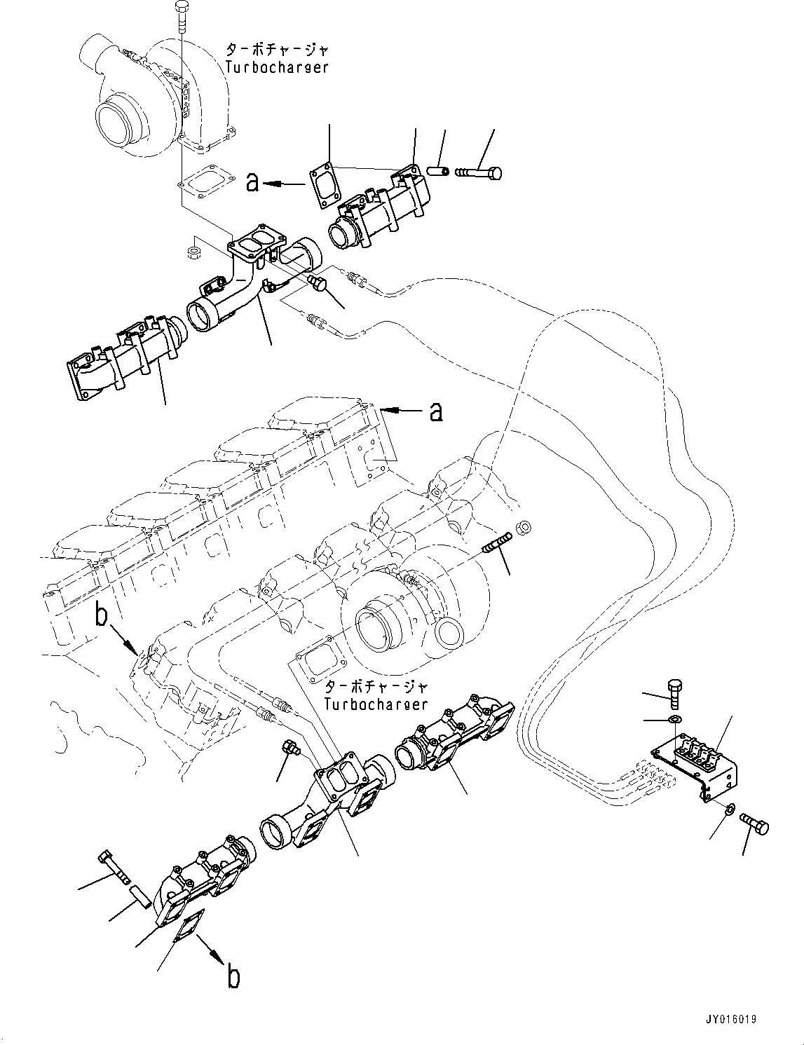 Схема запчастей Komatsu SAA12V140E-3B - ВЫПУСКНОЙ КОЛЛЕКТОР (№8-) ВЫПУСКНОЙ КОЛЛЕКТОР, ДЛЯ VHMS LESS