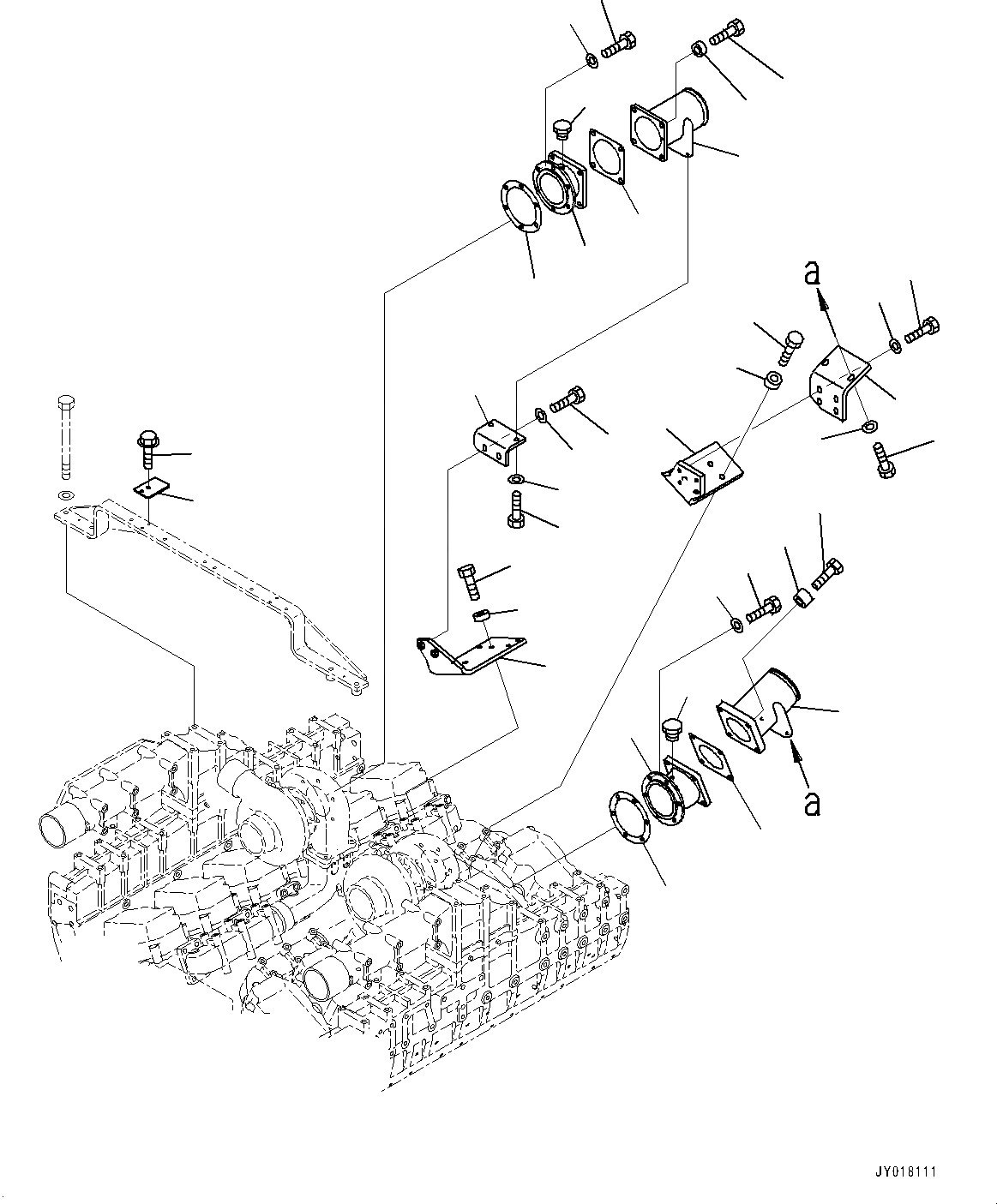 Схема запчастей Komatsu SAA12V140E-3B - ГОРНЫЙ ТОРМОЗ, БЕЗ ГОРНЫЙ ТОРМОЗ (№-) ГОРНЫЙ ТОРМОЗ