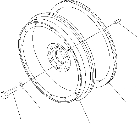 Схема запчастей Komatsu SAA12V140E-3B - МАХОВИК (№-) МАХОВИК