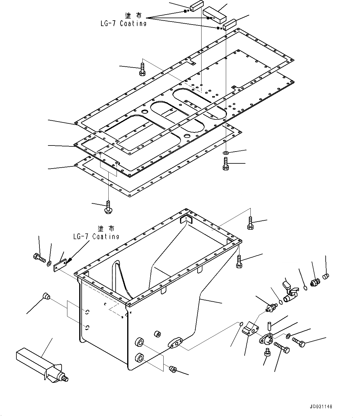 Схема запчастей Komatsu SAA12V140E-3B - ПОДДОН ДВИГ-ЛЯ, МАСЛЯНЫЙ ПОДДОН (№-) ПОДДОН ДВИГ-ЛЯ, ДЛЯ МАСЛ. БЫСТР. ЗАПРАВ.