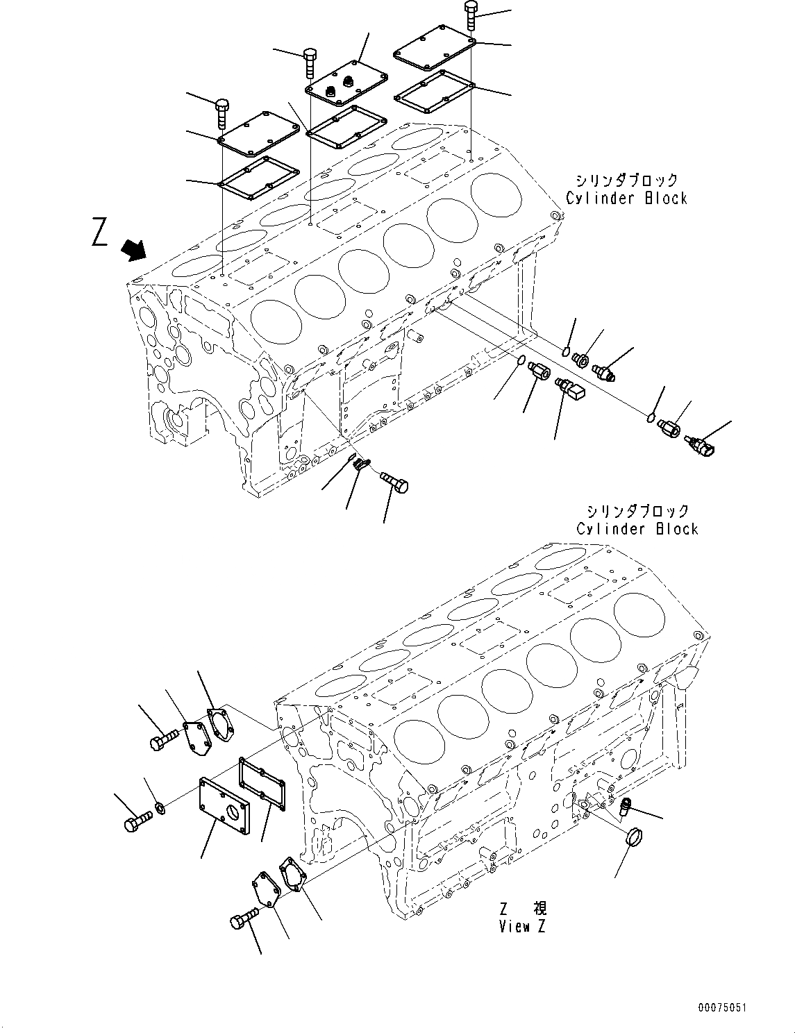 Схема запчастей Komatsu SAA12V140E-3B - ЭЛЕМЕНТЫ БЛОКА ЦИЛИНДРОВ (№-) ЭЛЕМЕНТЫ БЛОКА ЦИЛИНДРОВ, ДЛЯ BAD ТОПЛИВН. И ПЛОХ. ТОПЛИВО СПЕЦ-ЯIFICATION, ВОДН.+DUST, ДВИГАТЕЛЬ PRE-СМАЗКА СИСТЕМА