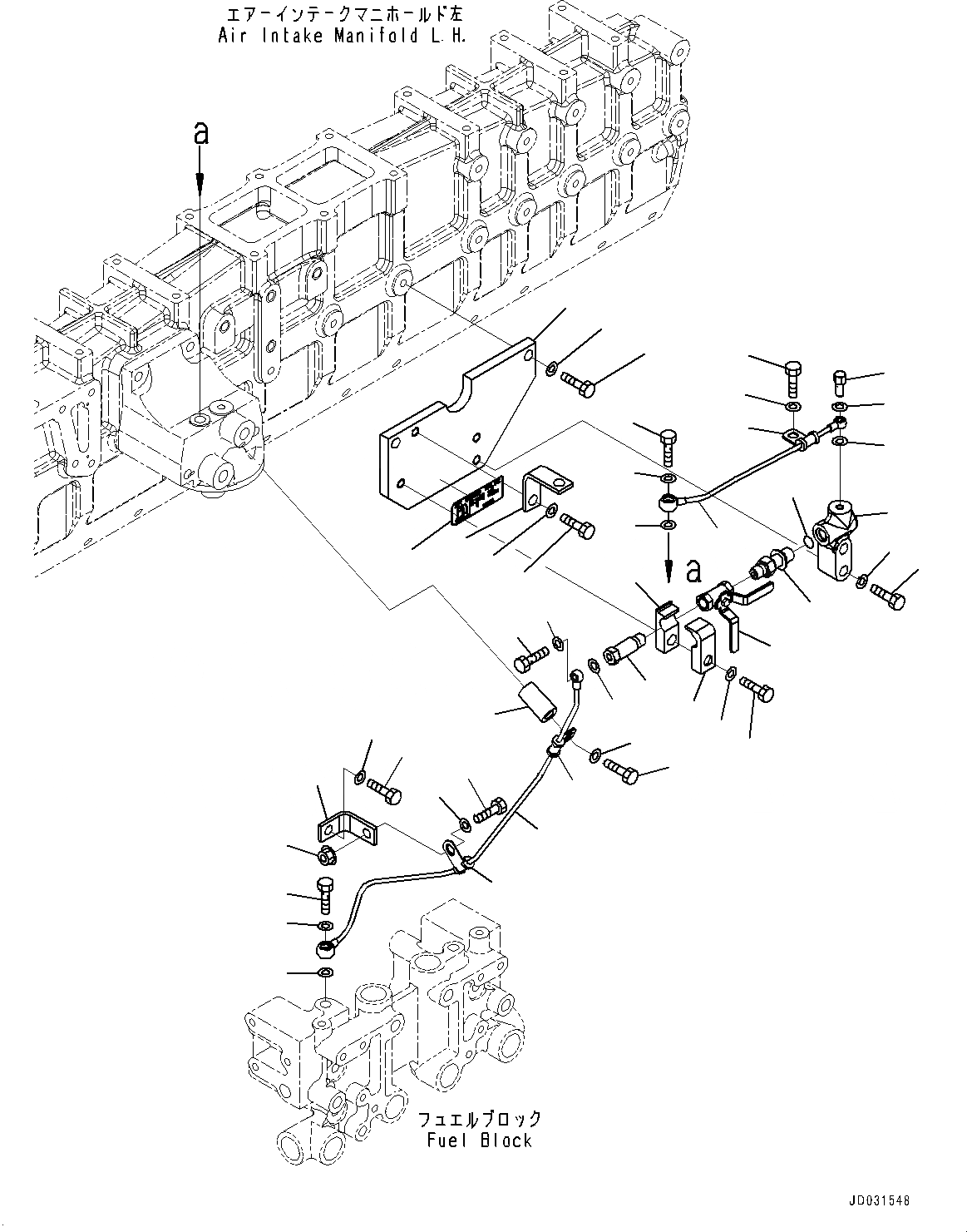 Схема запчастей Komatsu SAA12V140E-3B - ТОПЛИВОПРОВОД., ВОЗДУШН. ВЕНТИЛЯЦИЯ, ЛЕВ. (№-) ТОПЛИВОПРОВОД., ДЛЯ BAD ТОПЛИВН. И ПЛОХ. ТОПЛИВО СПЕЦ-ЯIFICATION, ВОДН.+DUST
