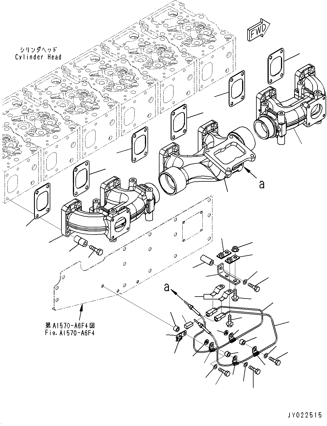 Схема запчастей Komatsu SAA6D170E-5B - ВЫПУСКНОЙ КОЛЛЕКТОР, (№8-) ВЫПУСКНОЙ КОЛЛЕКТОР, PM-CLINIC СПЕЦ-Я.