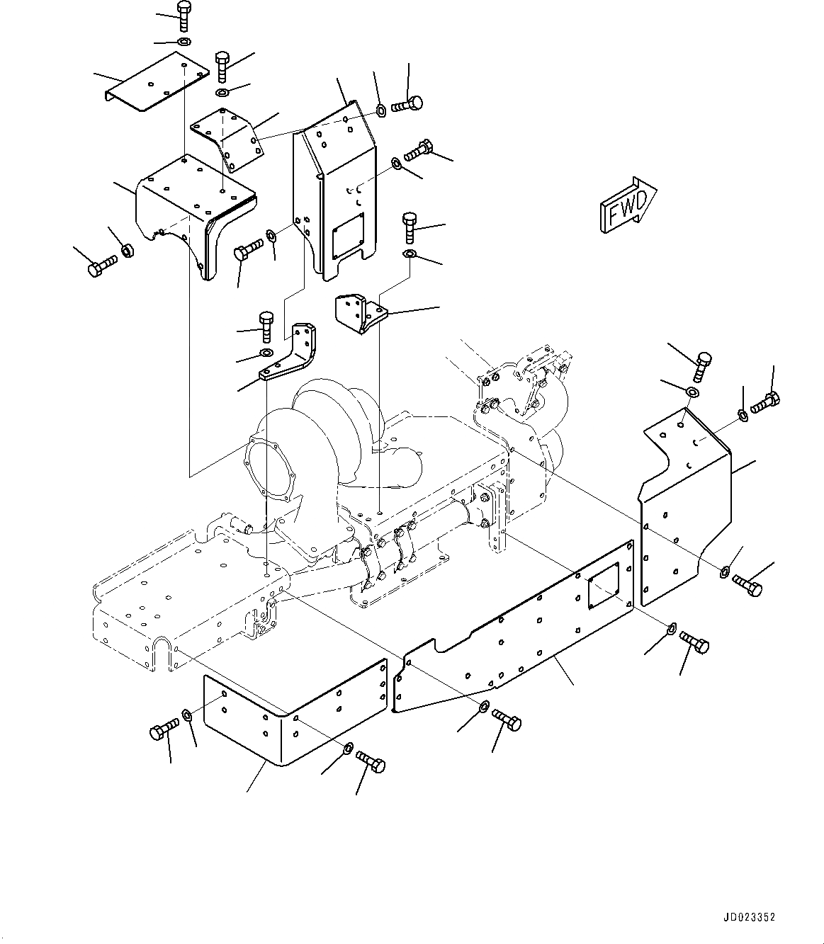 Схема запчастей Komatsu SAA6D170E-5B - ТЕРМОЗАЩИТА (№8-) ТЕРМОЗАЩИТА