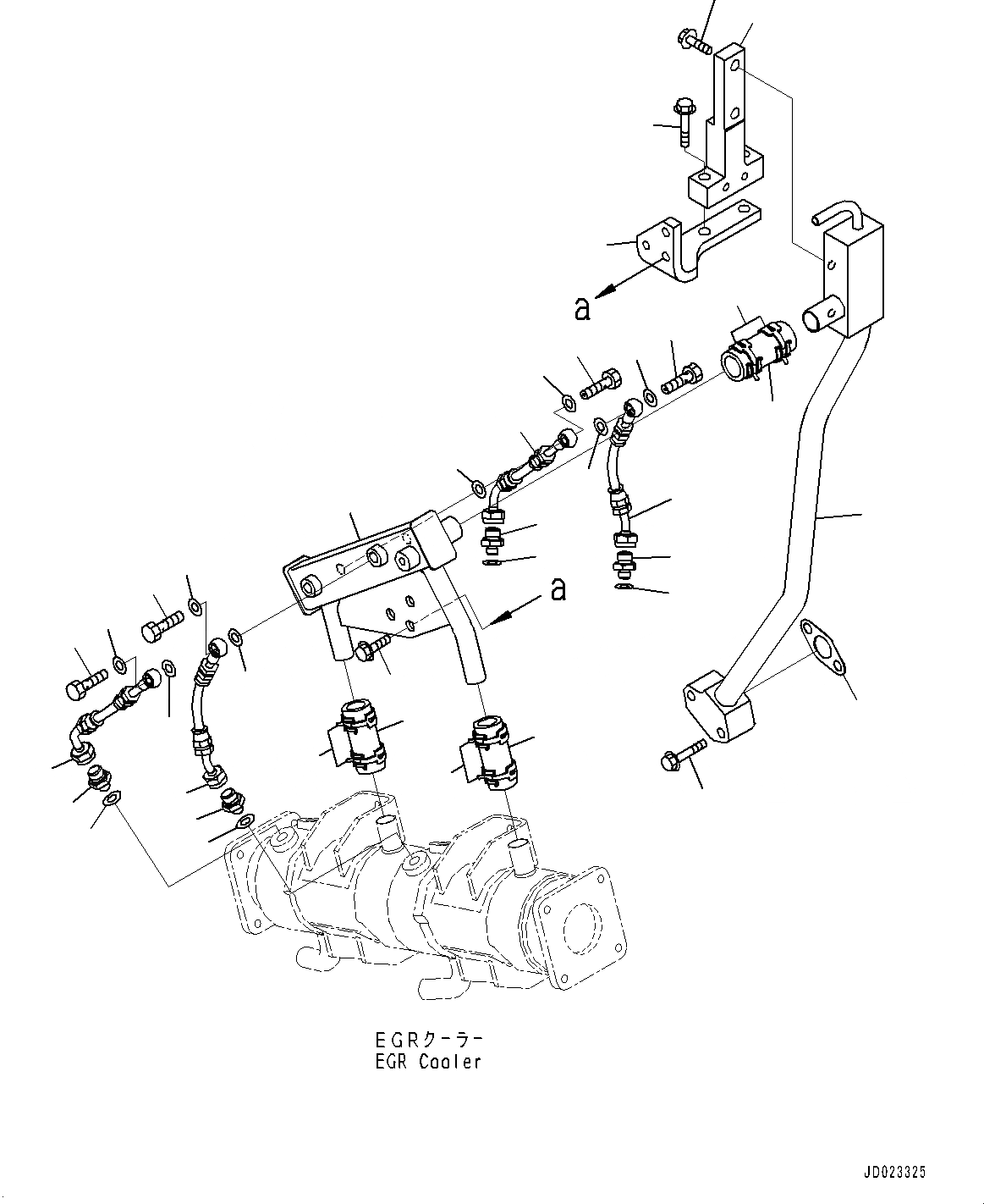 Схема запчастей Komatsu SAA6D170E-5B - ВЫПУСКН. GAS RE-CIRCULATION (EGR) КЛАПАН, EGR ЛИНИЯ ОХЛАЖДЕНИЯ И ВОЗДУШН. ВЕНТИЛЯЦИЯ (№8-) ВЫПУСКН. GAS RE-CIRCULATION (EGR) КЛАПАН