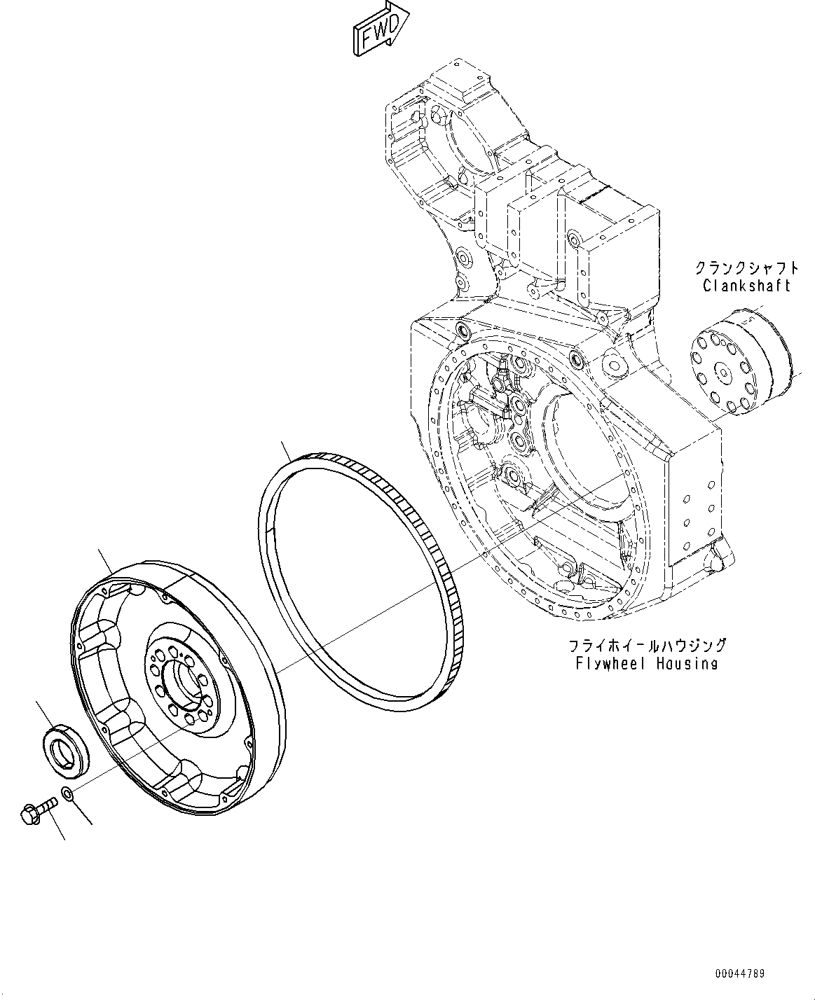 Схема запчастей Komatsu SAA6D170E-5B - МАХОВИК (№8-) МАХОВИК