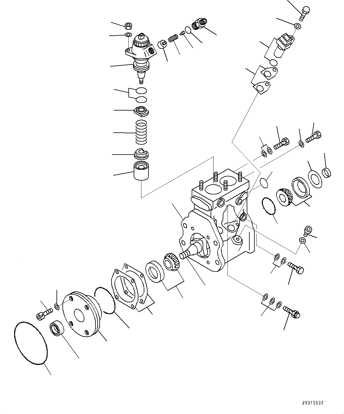 Схема запчастей Komatsu SAA6D170E-5B - ТОПЛИВН. НАСОС, ВНУТР. ЧАСТИ, НАСОС (№7-) ТОПЛИВН. НАСОС