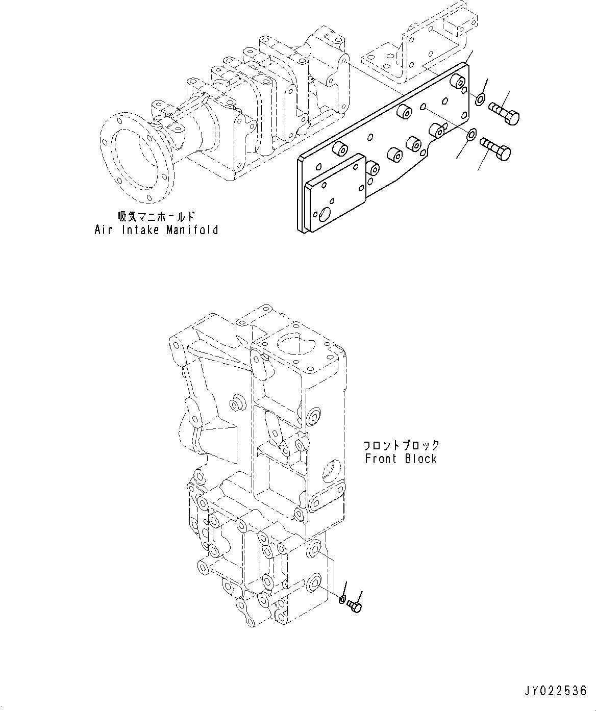 Схема запчастей Komatsu SAA6D170E-5B - ВОДН. ГИДРОЛИНИЯ ЗАГЛУШКА (№8-) ВОДН. ГИДРОЛИНИЯ ЗАГЛУШКА