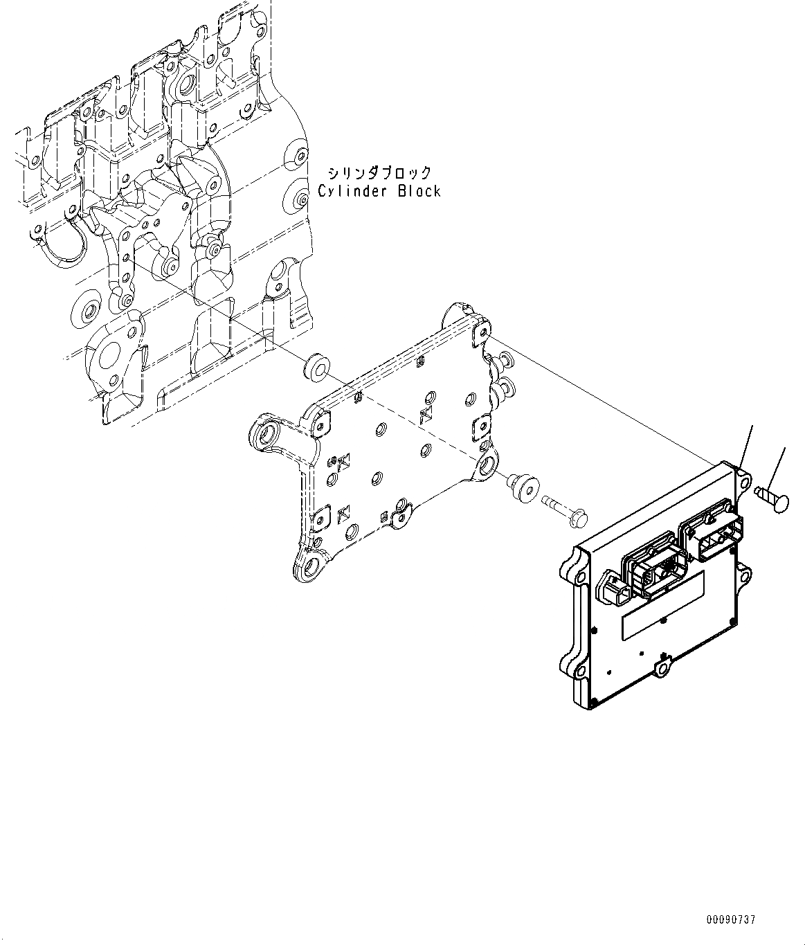 Схема запчастей Komatsu SAA6D170E-5B - УПРАВЛ-Е ДВИГАТЕЛЕМLER, ТОЛЬКО СЕРВИС (№8-) УПРАВЛ-Е ДВИГАТЕЛЕМLER, ДЛЯ СЕВ. АМЕРИКИ EPA 3 REGULATIONS