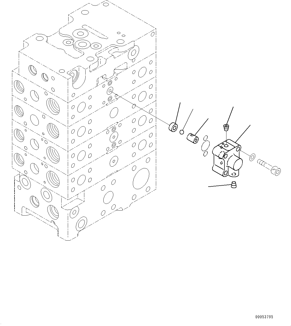 Схема запчастей Komatsu WA470-6A - ГИДРАВЛ МАСЛ. УПРАВЛЯЮЩ. КЛАПАН, -КЛАПАН (/) (№9-) ГИДРАВЛ МАСЛ. УПРАВЛЯЮЩ. КЛАПАН, С 3-Х СЕКЦ. КОНТР. КЛАПАНОМ, ECSS