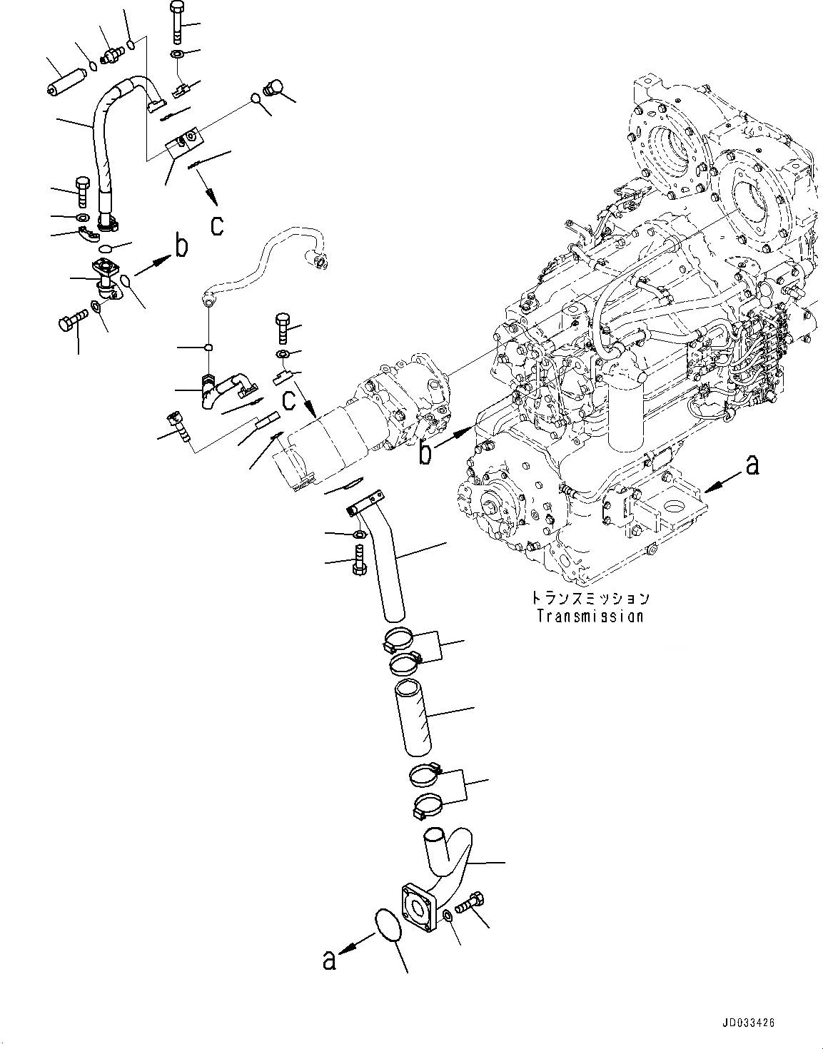 Схема запчастей Komatsu WA470-6A - ГИДР. НАСОС., ГИДРОЛИНИЯ ТРАНСМИССИИ (№9-) ГИДР. НАСОС., БЕЗ ЭКСТРЕНН. РУЛЕВ. УПРАВЛЕНИЕ, АВТОМАТИЧ. УПРАВЛ-Е ТИП