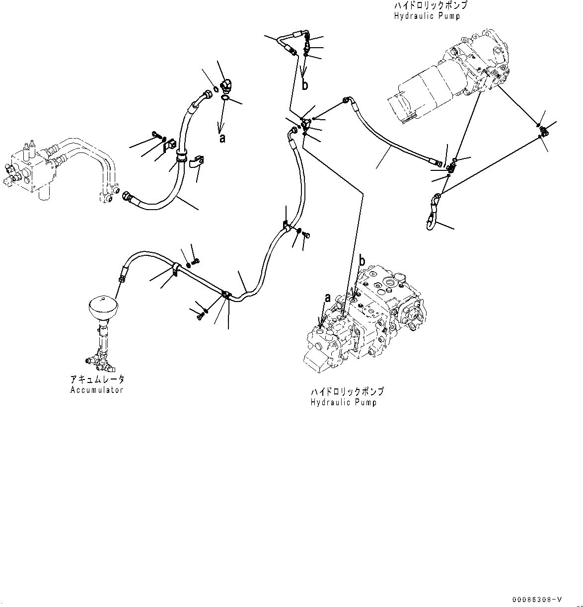 Схема запчастей Komatsu WA470-6A - ГИДР. НАСОС., НАСОС ВЕНТИЛЯТОРА ТРУБЫ (№9-) ГИДР. НАСОС., С ЭКСТРЕНН. УПРАВЛ., АВТОМАТИЧ. УПРАВЛ-Е ТИП