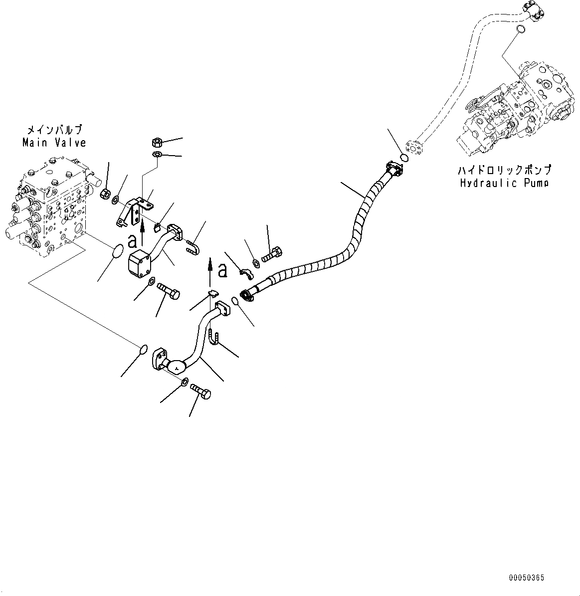 Схема запчастей Komatsu WA470-6A - ГИДРОЛИНИЯ, ПОДАЮЩ. ТРУБЫ (№9-) ГИДРОЛИНИЯ, С 2-Х СЕКЦИОНН. УПРАВЛЯЮЩ. КЛАПАН, ТОРМОЗ. МАСЛ. СИСТЕМА ОХЛАЖДЕНИЯ