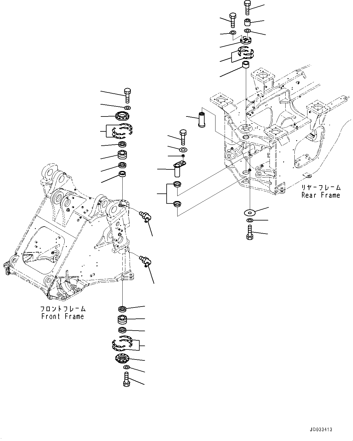 Схема запчастей Komatsu WA470-6A - ПАЛЕЦ(№9-) HINGE ПАЛЕЦ