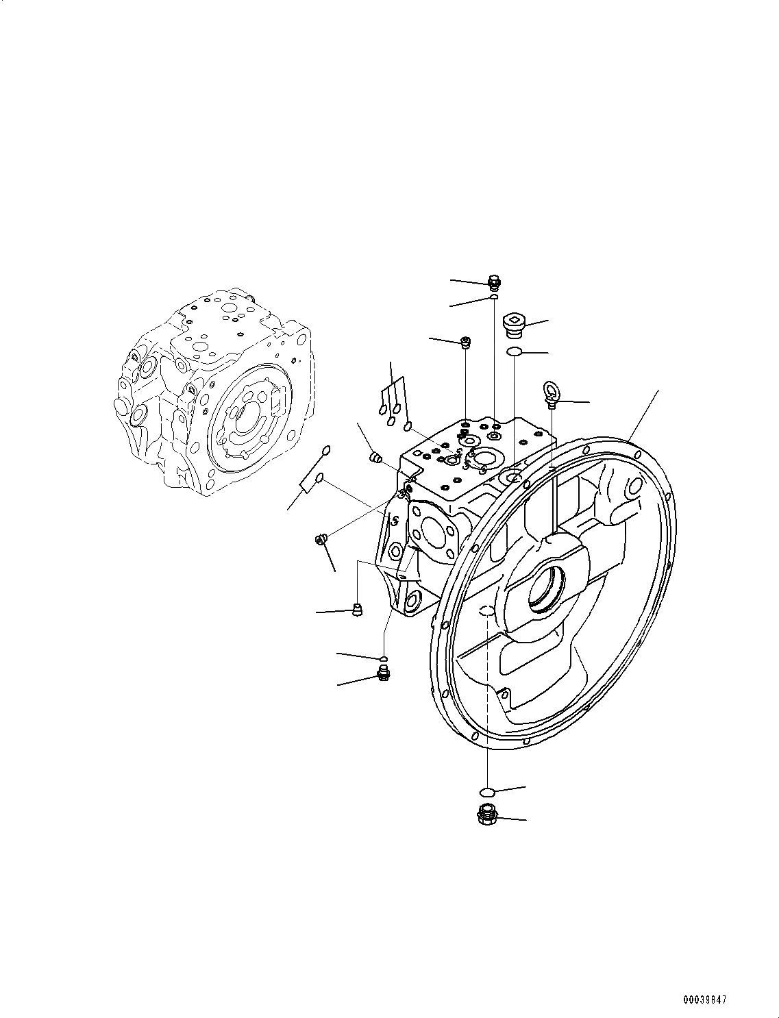 Схема запчастей Komatsu PC550LC-8 - ПОРШЕНЬ НАСОС, ВНУТР. ЧАСТИ (/) (№78-) ПОРШЕНЬ НАСОС, ПОДАЮЩ. ONLY