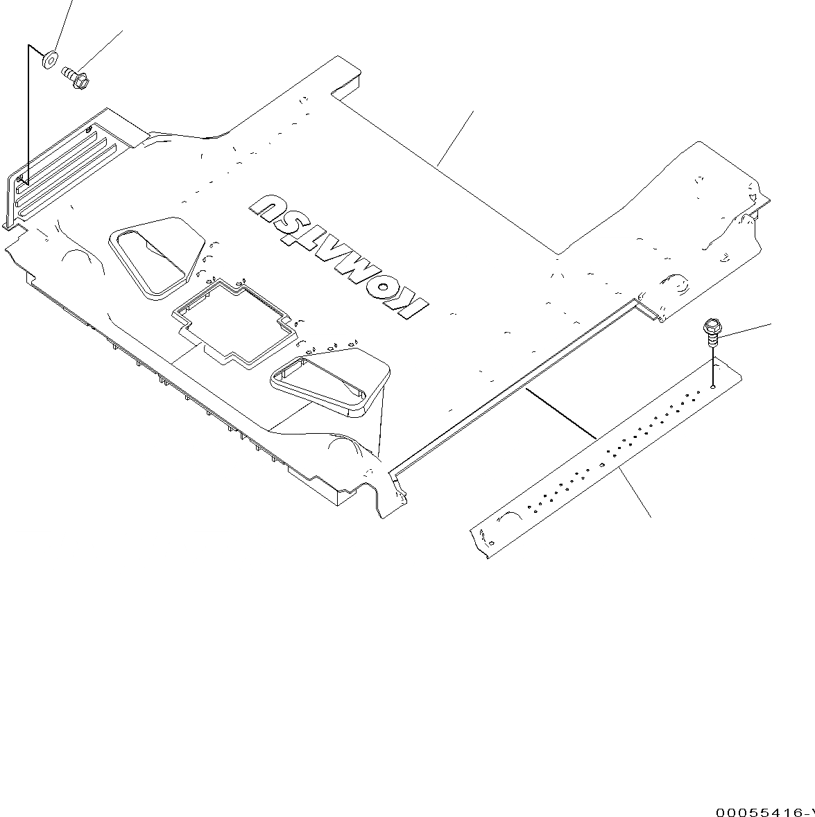 Схема запчастей Komatsu PC550LC-8 - ПОКРЫТИЕ ПОЛА(№78-) ПОЛ МАТЕРИАЛ