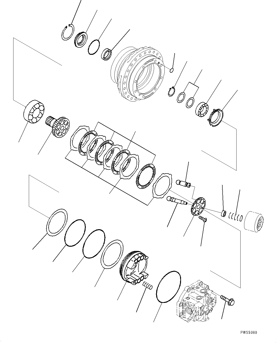 Схема запчастей Komatsu PC550LC-8 - ГУСЕНИЧНАЯ РАМА, МОТОР ХОДА , ЛЕВ. (/) (№78-) ГУСЕНИЧНАЯ РАМА