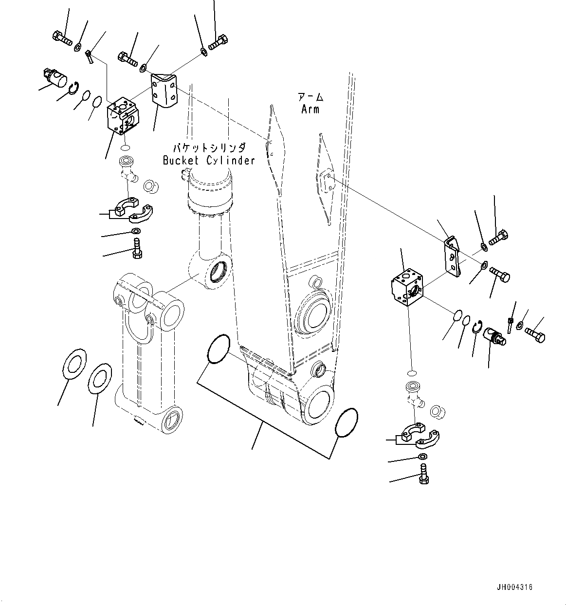Схема запчастей Komatsu PC550LC-8 - РУКОЯТЬ, КЛАПАН И УПЛОТНЕНИЯ (№78-) РУКОЯТЬ, MM, SE -НАВЕСН. ОБОРУД