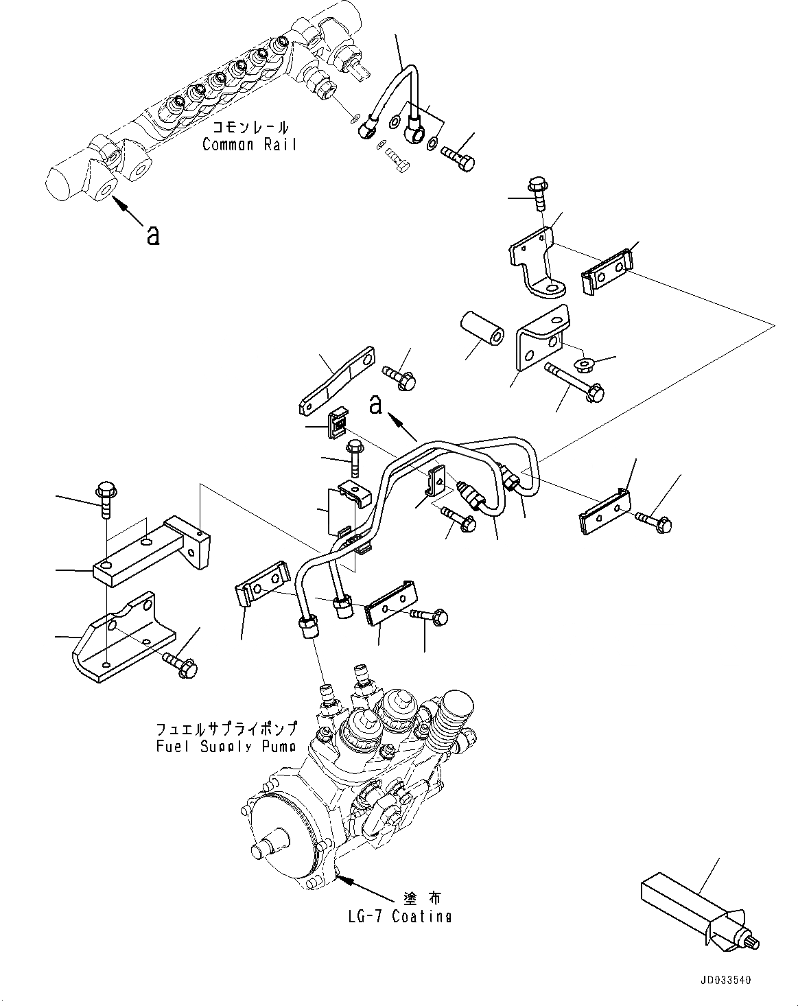 Схема запчастей Komatsu SAA6D125E-5D - ТОПЛИВН. НАСОС, ВОЗВРАТ. ТРУБЫ (№7-) ТОПЛИВН. НАСОС