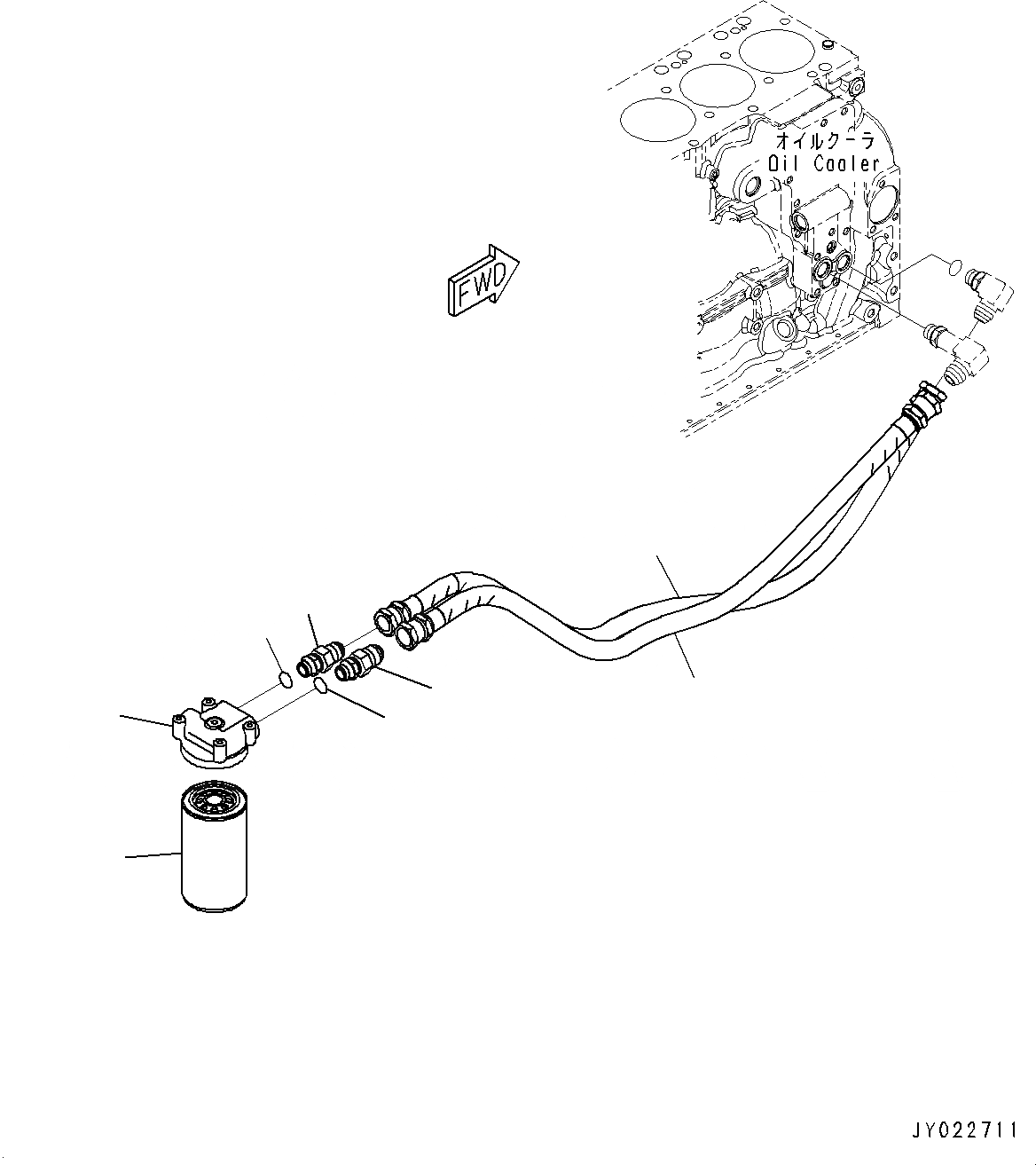 Схема запчастей Komatsu SAA6D107E-1A - ДВИГАТЕЛЬ МАСЛ. ФИЛЬТР И ТРУБЫ, (№-9978) ДВИГАТЕЛЬ МАСЛ. ФИЛЬТР И ТРУБЫ