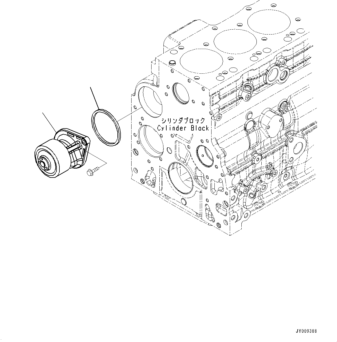Схема запчастей Komatsu SAA6D107E-1A - ВОДЯНАЯ ПОМПА (№88-) ВОДЯНАЯ ПОМПА