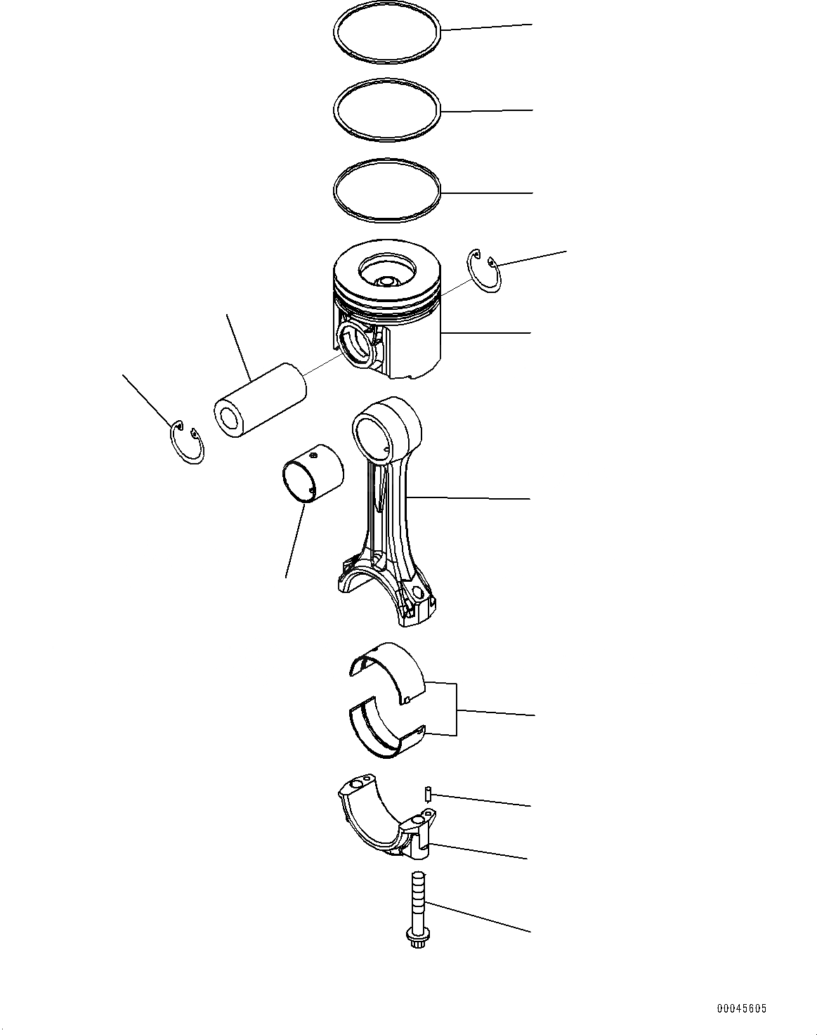 Схема запчастей Komatsu SAA6D125E-5G - ПОРШЕНЬ И ШАТУН (№79-) ПОРШЕНЬ И ШАТУН