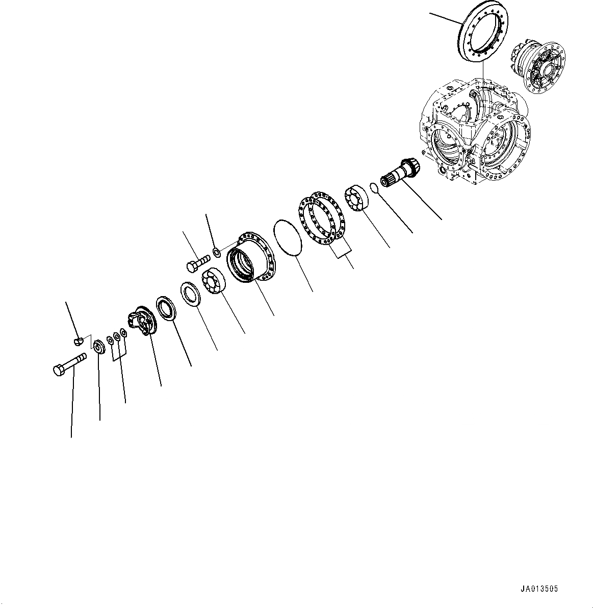 Схема запчастей Komatsu WA470-6 - ЗАДН. МОСТ, ДИФФЕРЕНЦ. (/) (№98-) ЗАДН. МОСТ, С САМОБЛОКИР. ДИФФЕРЕНЦ.