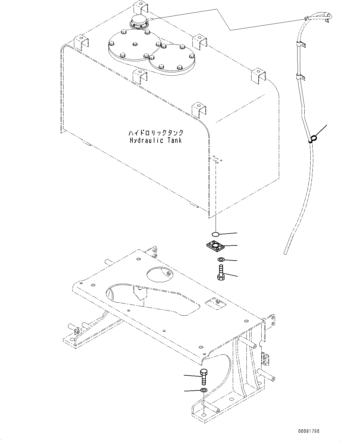 Схема запчастей Komatsu WA470-6 - ГИДР. БАК., КРЕПЛЕНИЕ (№9-) ГИДР. БАК., БЕЗ ЭКСТРЕНН. РУЛЕВ. УПРАВЛЕНИЕ, АВТОМАТИЧ. УПРАВЛ-Е ТИП