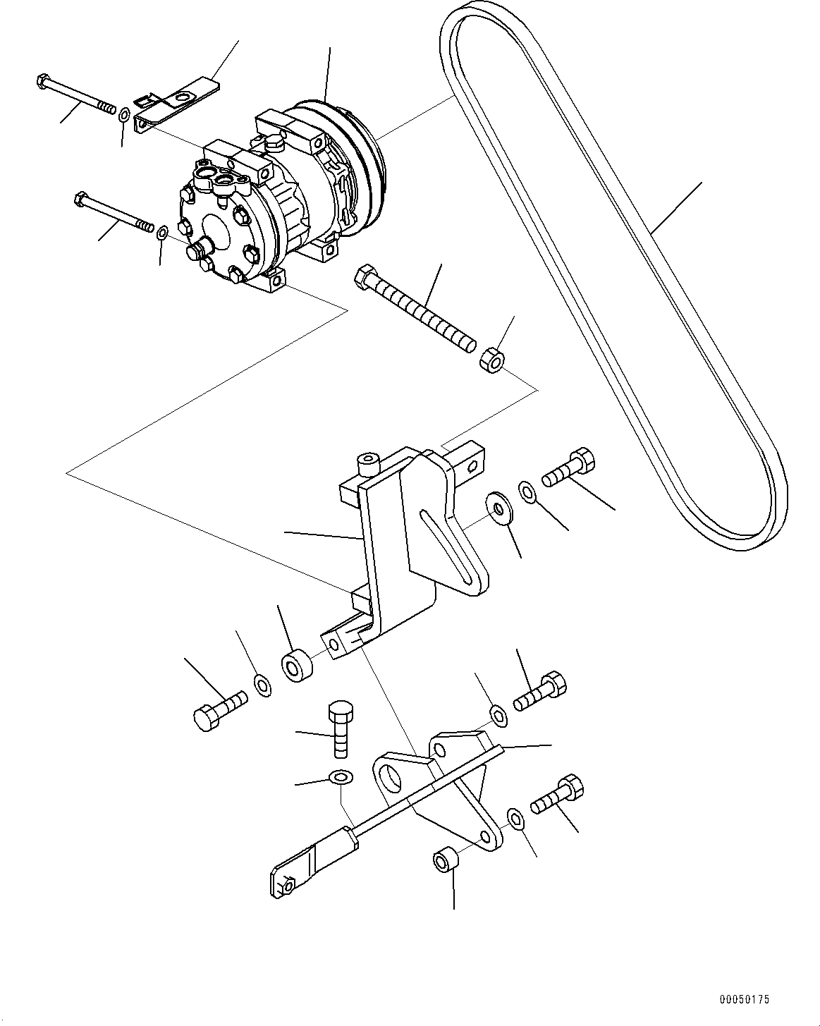 Схема запчастей Komatsu WA470-6 - КОМПОНЕНТЫ КОНДИЦИОНЕРА, КОМПРЕССОР (№9-) КОМПОНЕНТЫ КОНДИЦИОНЕРА, С MONOCOQUE ТИП КАБИНА ROPS, MONOCOQUE ТИП КАБИНА ROPS, BOTH РАМА ОКНА