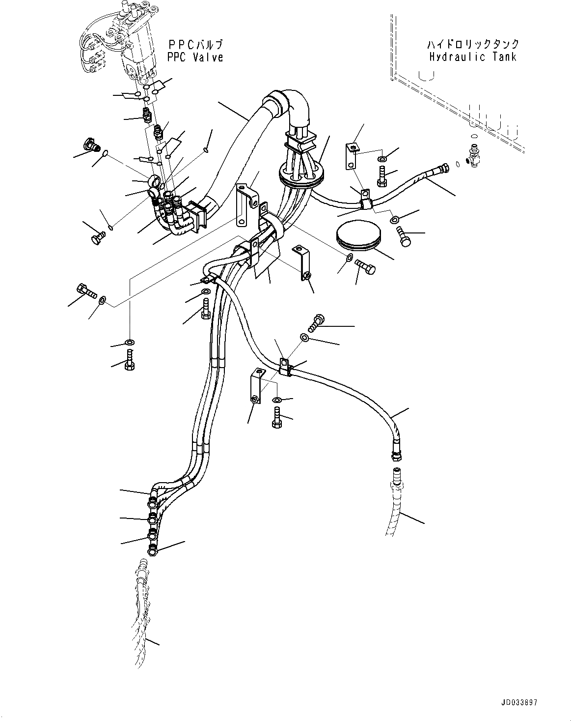 Схема запчастей Komatsu WA470-6 - УПРАВЛЕНИЕ ПОГРУЗКОЙ БЛОК, PPC ТРУБЫ (/) (№9-) УПРАВЛЕНИЕ ПОГРУЗКОЙ БЛОК, С -РЫЧАГ УПРАВЛЕНИЕ ПОГРУЗКОЙ