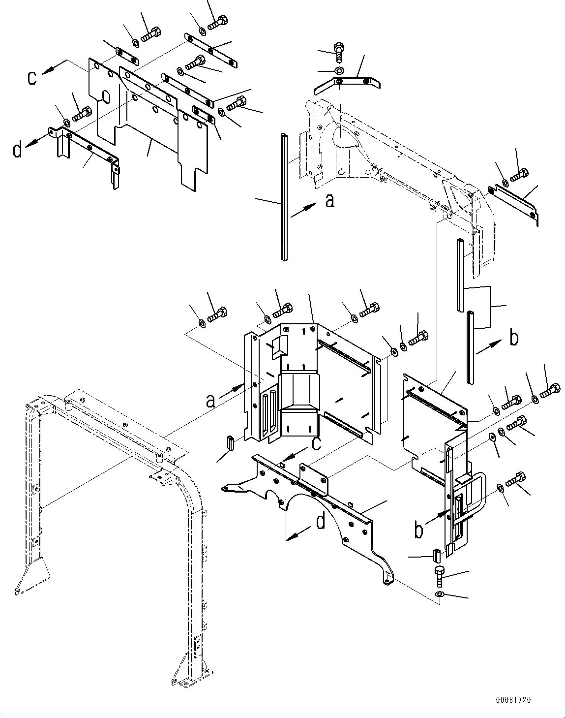 Схема запчастей Komatsu WA470-6 - КАПОТ, ДЕФЛЕКТОР (/) (№9-) КАПОТ, УДЛИНН. ВПУСК ВОЗДУХА, ПРЕФИЛЬТР TURBO ТИП, С ЗАДН. ПОЛН. КРЫЛО