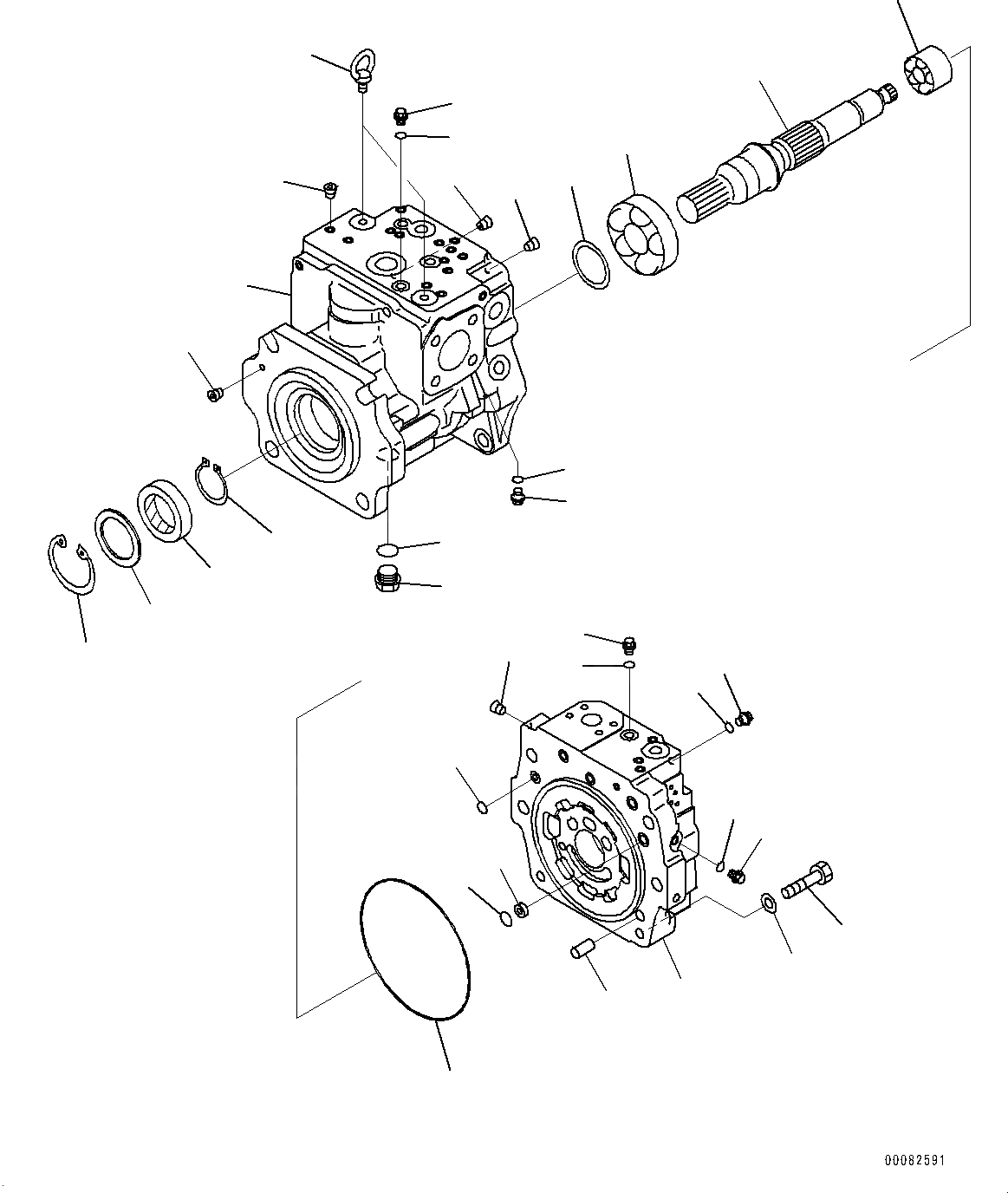 Схема запчастей Komatsu WA470-6 - ГИДР. НАСОС., ПОГРУЗ. НАСОС (/) (№9-) ГИДР. НАСОС., С ЭКСТРЕНН. УПРАВЛ., АВТОМАТИЧ. УПРАВЛ-Е ТИП