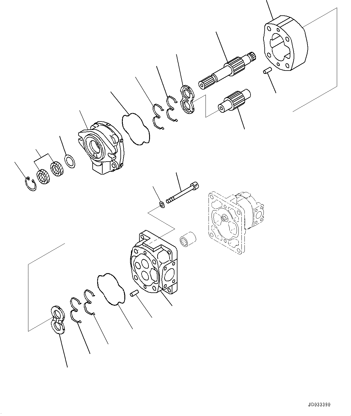 Схема запчастей Komatsu WA470-6 - ГИДР. НАСОС., ВНУТР. ЧАСТИ, ГИДРОТРАНСФОРМАТОР НАСОС (/) (№9-) ГИДР. НАСОС., С ЭКСТРЕНН. УПРАВЛ., АВТОМАТИЧ. УПРАВЛ-Е ТИП
