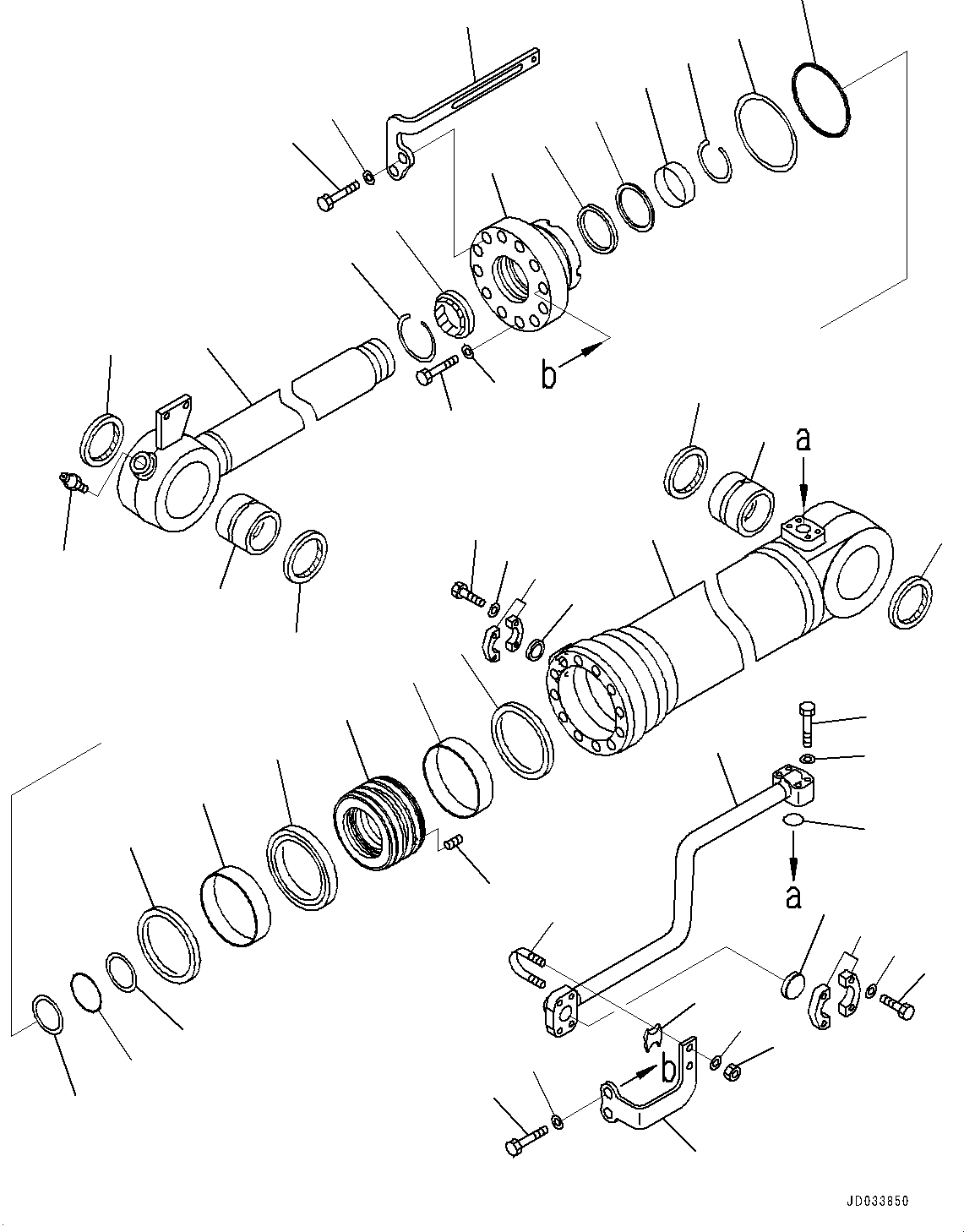 Схема запчастей Komatsu WA470-6 - ЦИЛИНДР КОВША, ВНУТР. ЧАСТИ (№9-) ЦИЛИНДР КОВША, БОЛЬШ. DIAMETER ТИП