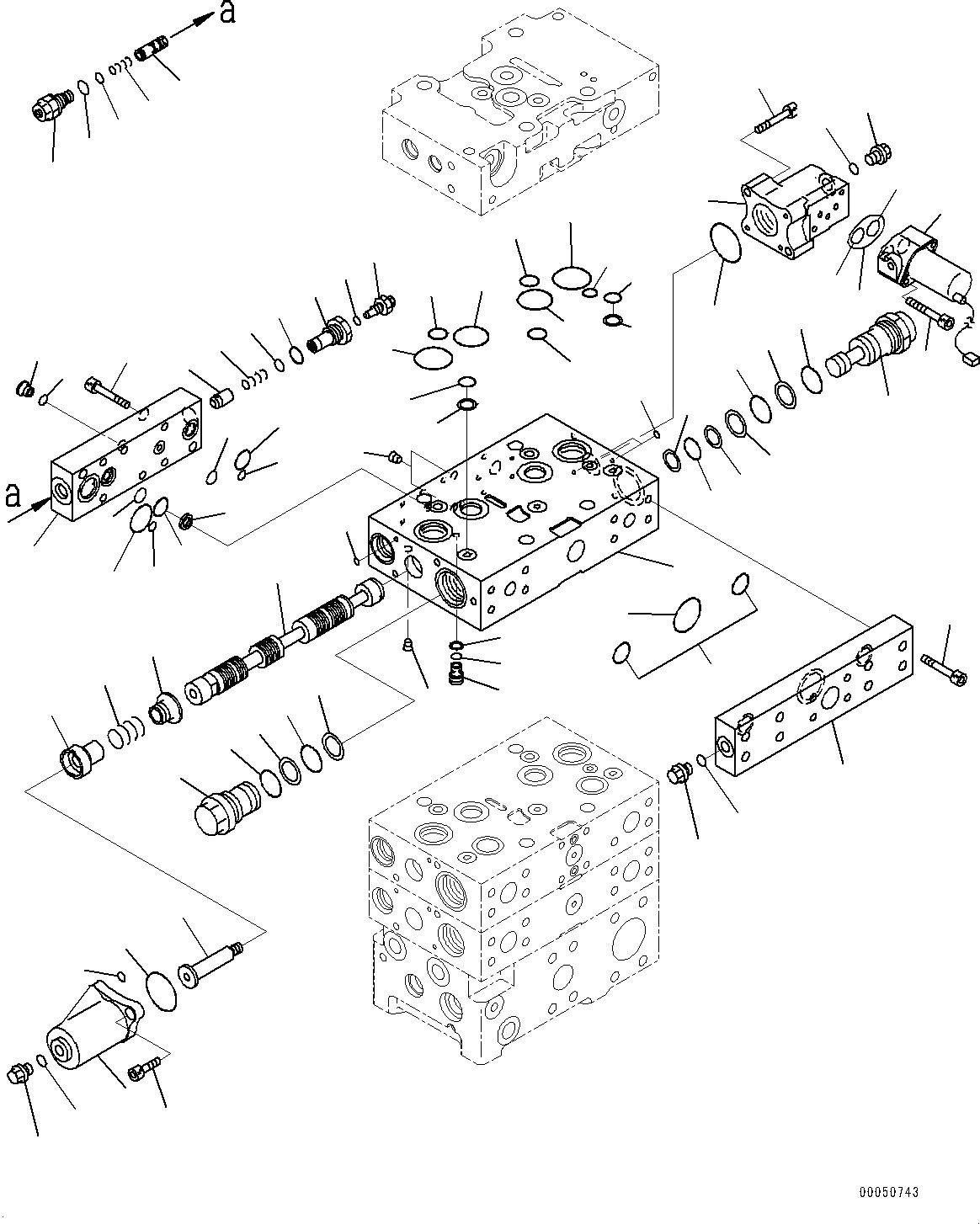 Схема запчастей Komatsu WA480-6 - ГИДРАВЛ МАСЛ. УПРАВЛЯЮЩ. КЛАПАН, -КЛАПАН (7/8) (№9-) ГИДРАВЛ МАСЛ. УПРАВЛЯЮЩ. КЛАПАН, С 2-Х СЕКЦИОНН. УПРАВЛЯЮЩ. КЛАПАН, ECSS, ТОРМОЗ. МАСЛ. СИСТЕМА ОХЛАЖДЕНИЯ
