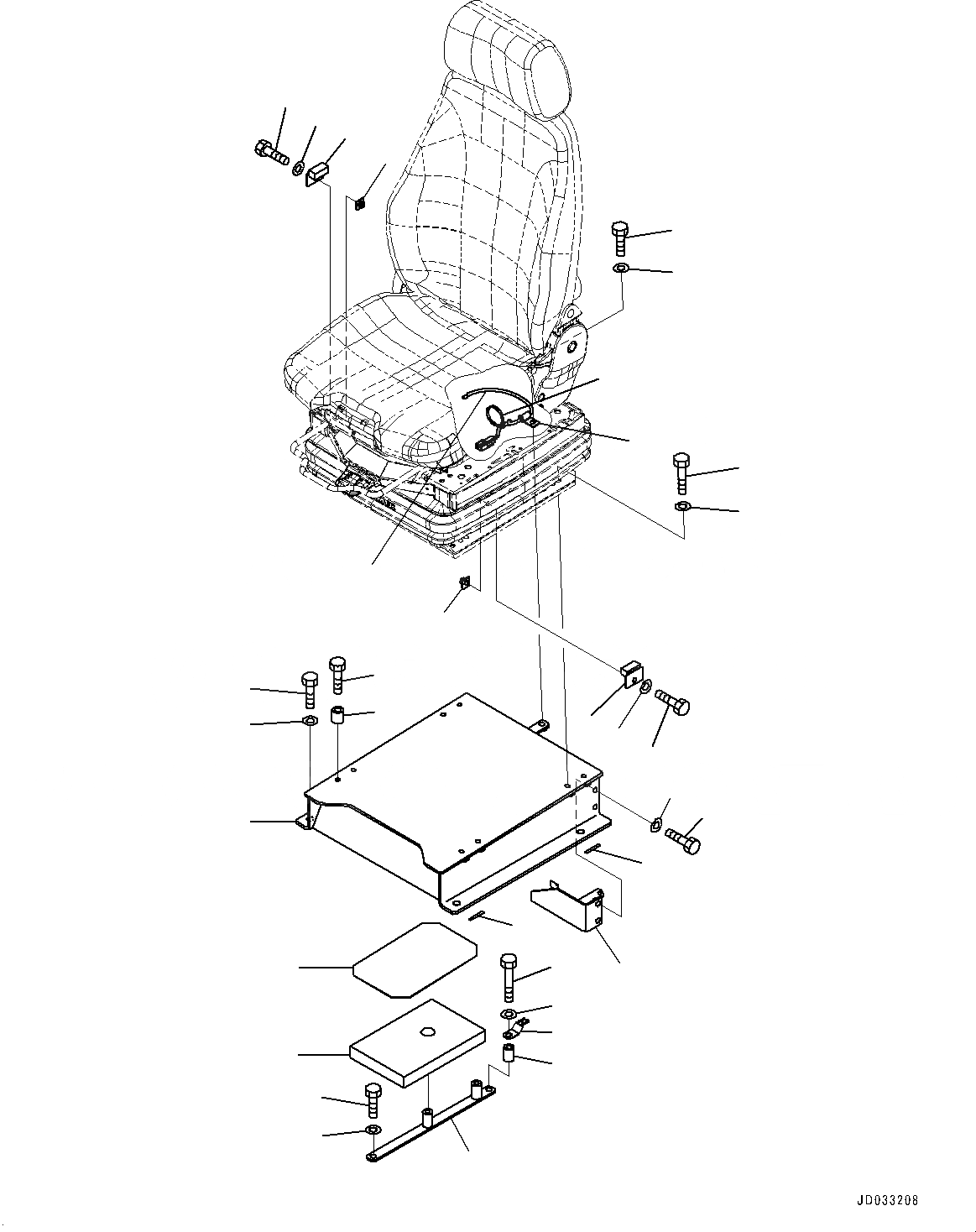 Схема запчастей Komatsu WA480-6 - СИДЕНЬЕ ОПЕРАТОРА, КРЕПЛЕНИЕ (№9-) СИДЕНЬЕ ОПЕРАТОРА, GRAMMER, С ДЖОЙСТИК СИСТЕМАУПРАВЛЕНИЯ ПОВОРОТОМ