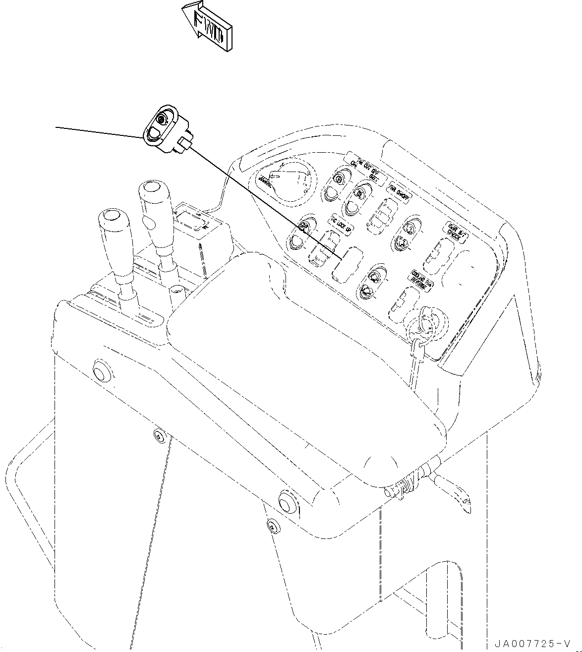 Схема запчастей Komatsu WA480-6 - ПЕРЕКЛЮЧАТЕЛЬ (№9-) ПЕРЕКЛЮЧАТЕЛЬ, С НИЗ. IDLE UP ПЕРЕКЛЮЧАТЕЛЬ