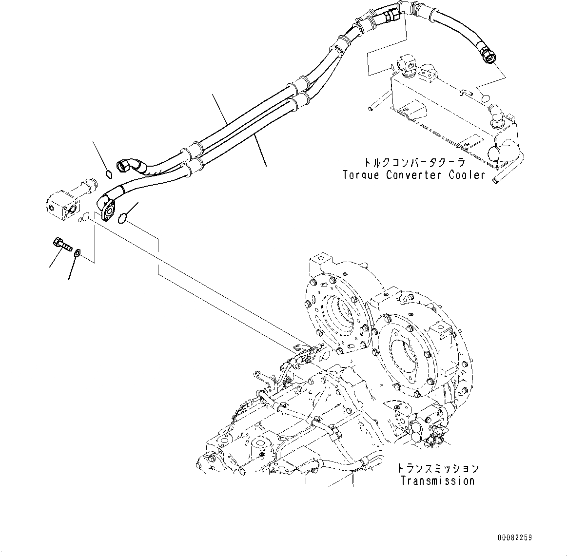 Схема запчастей Komatsu WA480-6 - ГИДРОТРАНСФОРМАТОР И ТРАНСМИССИЯ, ГИДРОТРАНСФОРМАТОР ЛИНИЯ ОХЛАЖДЕНИЯ (№9-) ГИДРОТРАНСФОРМАТОР И ТРАНСМИССИЯ, БЕЗ БЛОКИР.UP ТИП