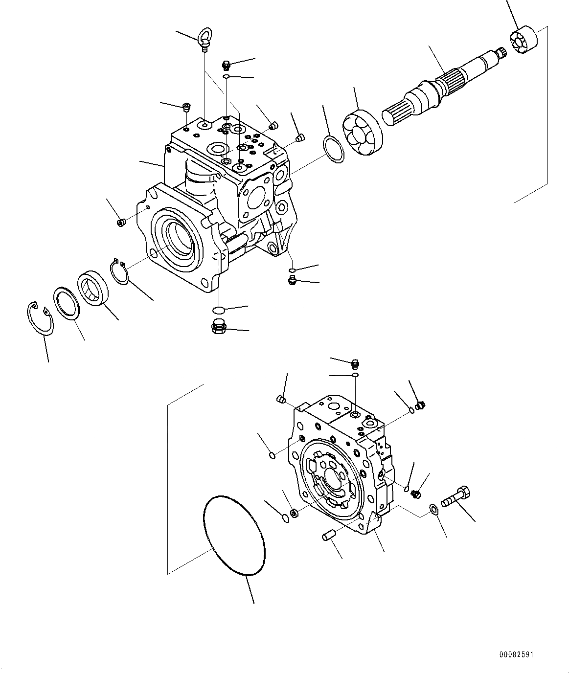 Схема запчастей Komatsu WA480-6 - ГИДР. НАСОС., ПОГРУЗ. НАСОС (/) (№9-) ГИДР. НАСОС., С ЭКСТРЕНН. УПРАВЛ., АВТОМАТИЧ. УПРАВЛ-Е ТИП