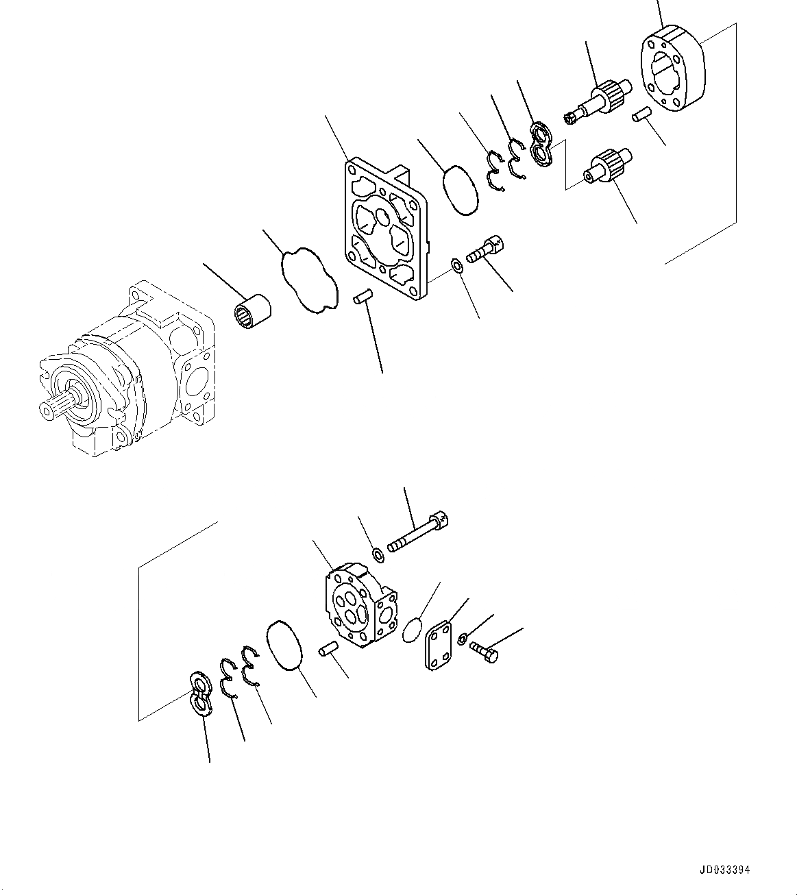 Схема запчастей Komatsu WA480-6 - ГИДР. НАСОС., ВНУТР. ЧАСТИ, ГИДР. НАСОС. (/) (№9-) ГИДР. НАСОС., БЕЗ ЭКСТРЕНН. РУЛЕВ. УПРАВЛЕНИЕ, АВТОМАТИЧ. УПРАВЛ-Е ТИП
