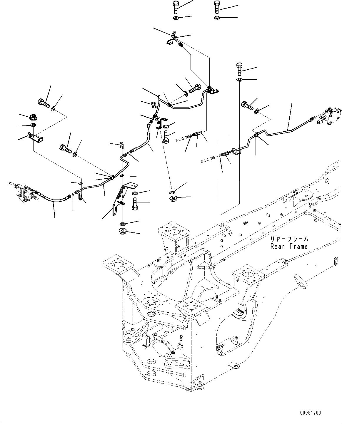 Схема запчастей Komatsu WA480-6 - УПРАВЛ-Е ТОРМОЗОМ, ТОРМОЗНОЙ КЛАПАН ТРУБЫ, ПЕРЕДН. (№9-) УПРАВЛ-Е ТОРМОЗОМ, С ORBITROL СИСТЕМАУПРАВЛЕНИЯ ПОВОРОТОМ