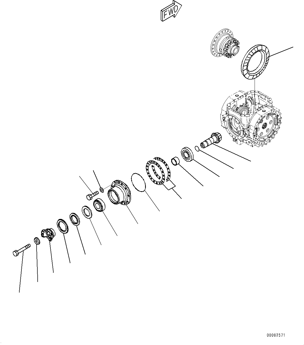 Схема запчастей Komatsu WA480-6 - ПЕРЕДНИЙ МОСТ, ДИФФЕРЕНЦ. (/) (№9-98) ПЕРЕДНИЙ МОСТ, БЕЗ САМОБЛОКИР. ДИФФЕРЕНЦ.
