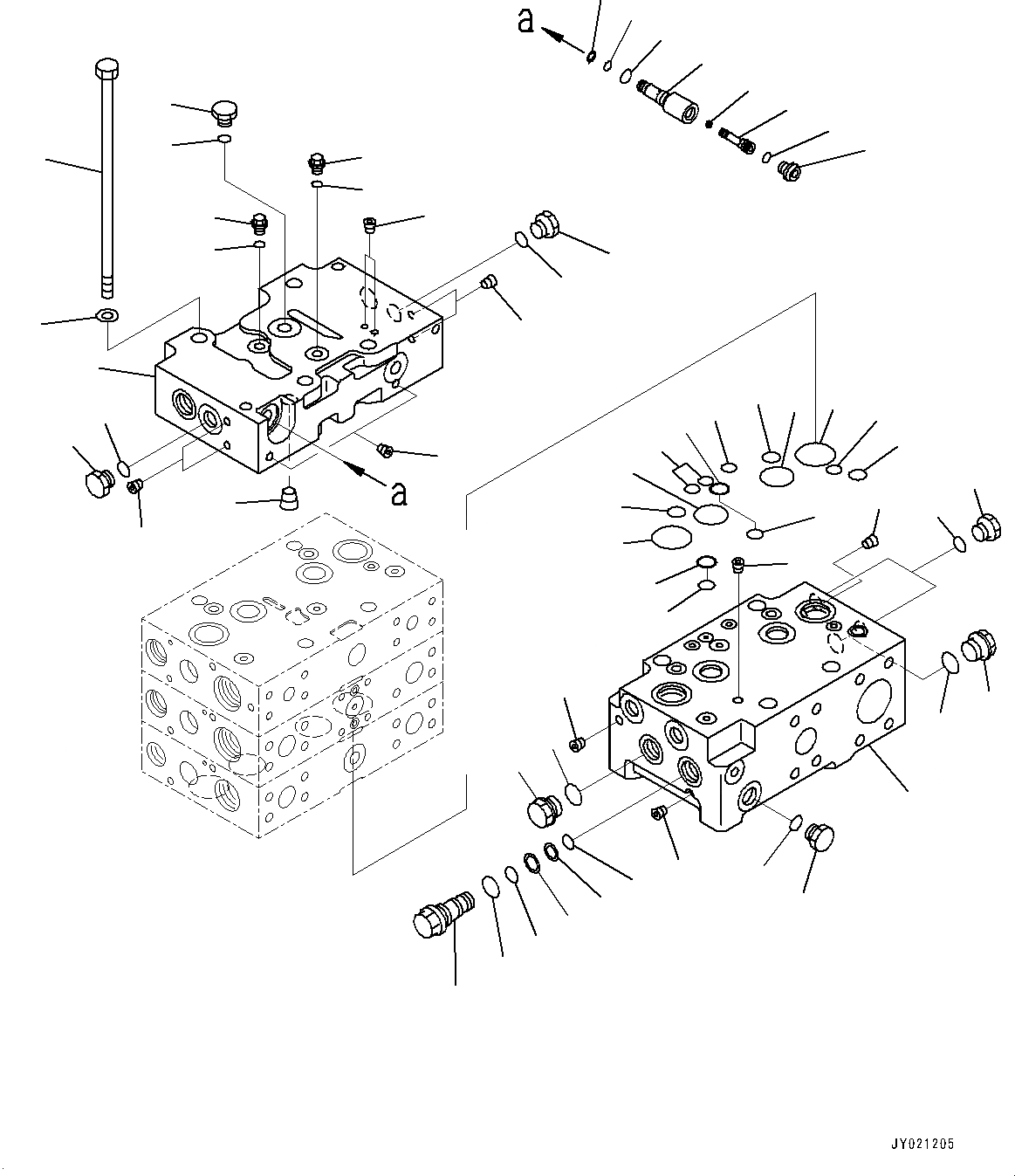Схема запчастей Komatsu WA480-6 - ГИДРАВЛ МАСЛ. УПРАВЛЯЮЩ. КЛАПАН, -КЛАПАН (/8) (№988-) ГИДРАВЛ МАСЛ. УПРАВЛЯЮЩ. КЛАПАН, С 2-Х СЕКЦИОНН. УПРАВЛЯЮЩ. КЛАПАН, ECSS, ТОРМОЗ. МАСЛ. СИСТЕМА ОХЛАЖДЕНИЯ