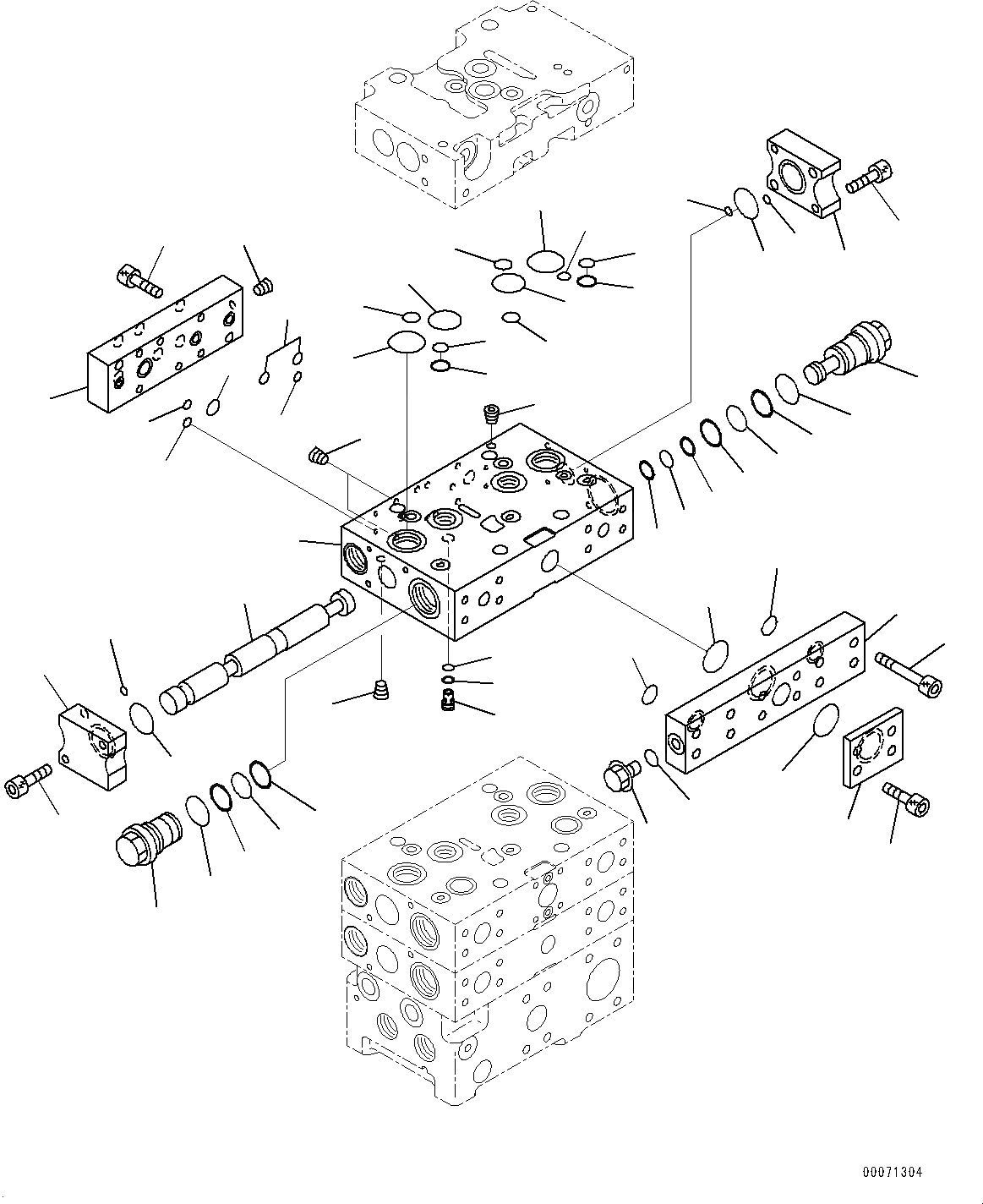 Схема запчастей Komatsu WA480-6 - ГИДРАВЛ МАСЛ. УПРАВЛЯЮЩ. КЛАПАН, -КЛАПАН (7/8) (№9-) ГИДРАВЛ МАСЛ. УПРАВЛЯЮЩ. КЛАПАН, С 2-Х СЕКЦИОНН. УПРАВЛЯЮЩ. КЛАПАН